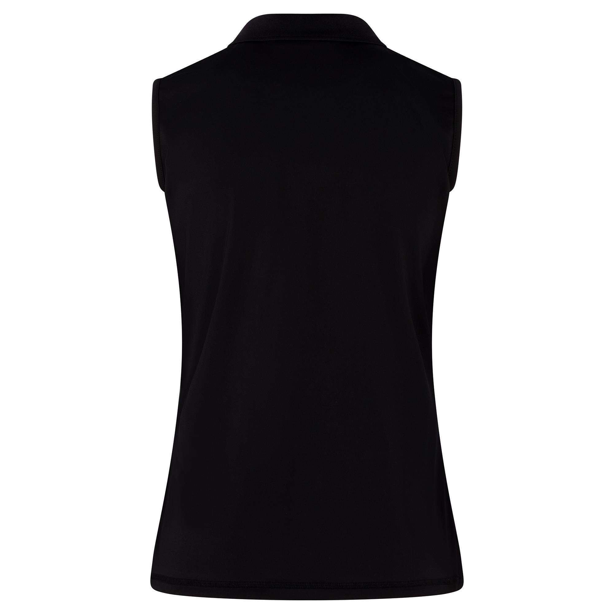 Masters Golf Fasion Ladies Sleeveless Golf Polo Shirt Black