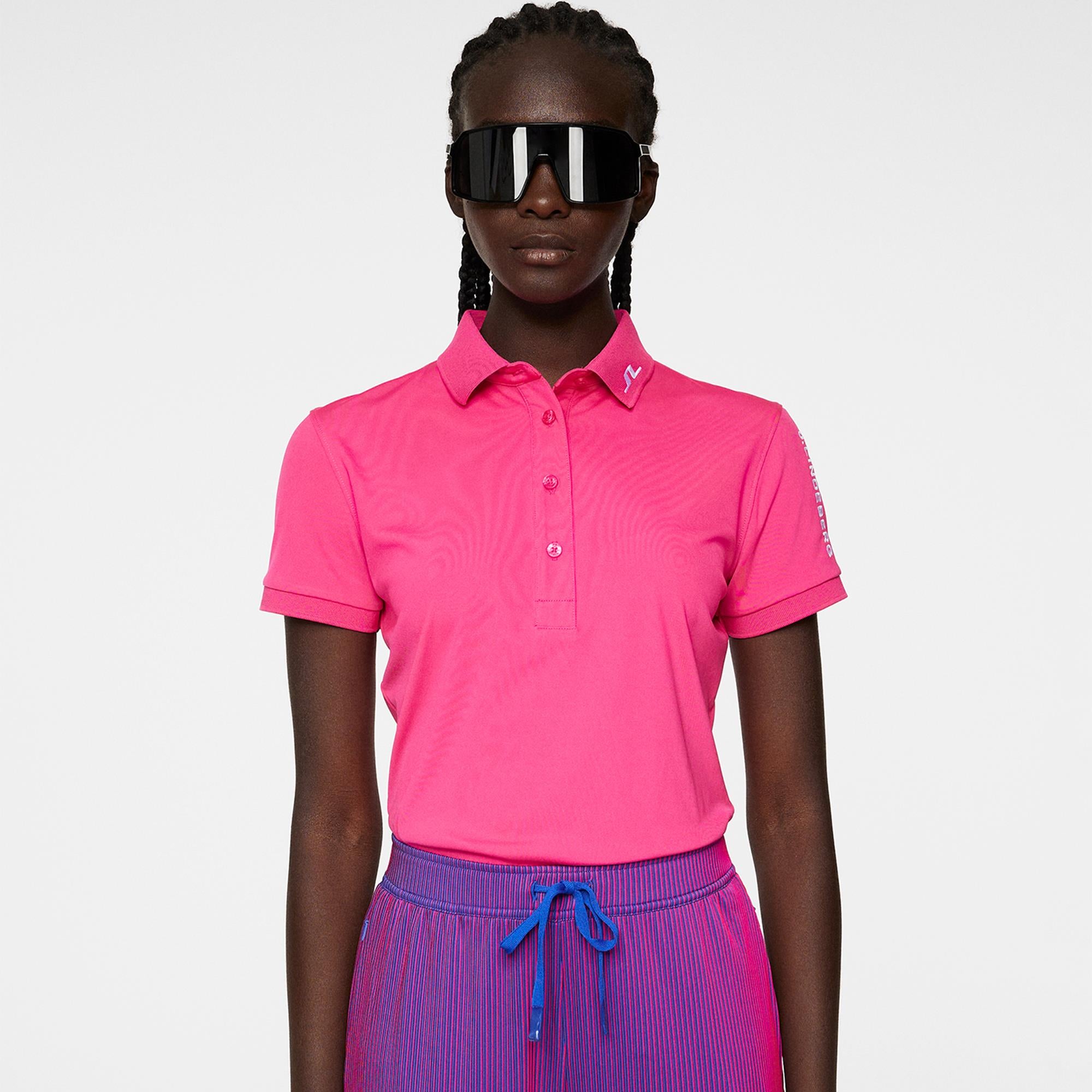 Pink golf shirt hotsell