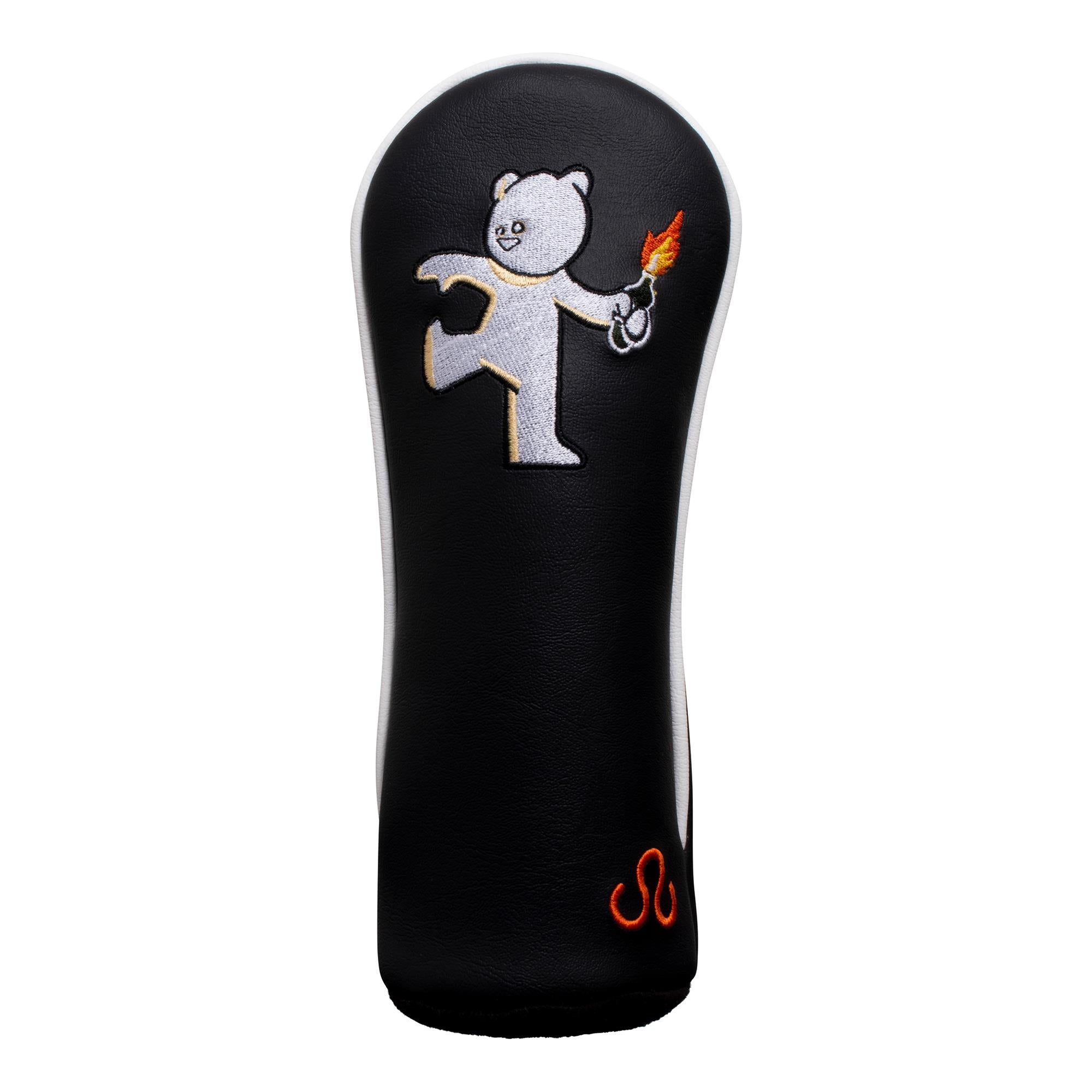 Banksy Teddy Bear Fairway Wood Headcover Black