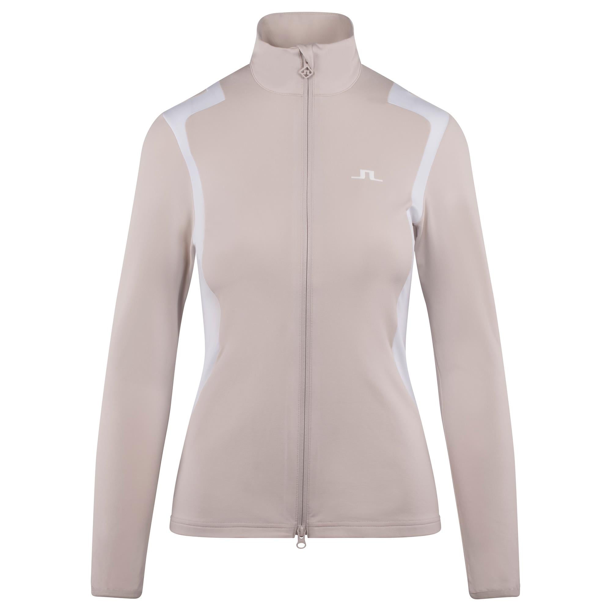 J Lindeberg Mae Full Zip Ladies Golf Mid Layer Moonbeam