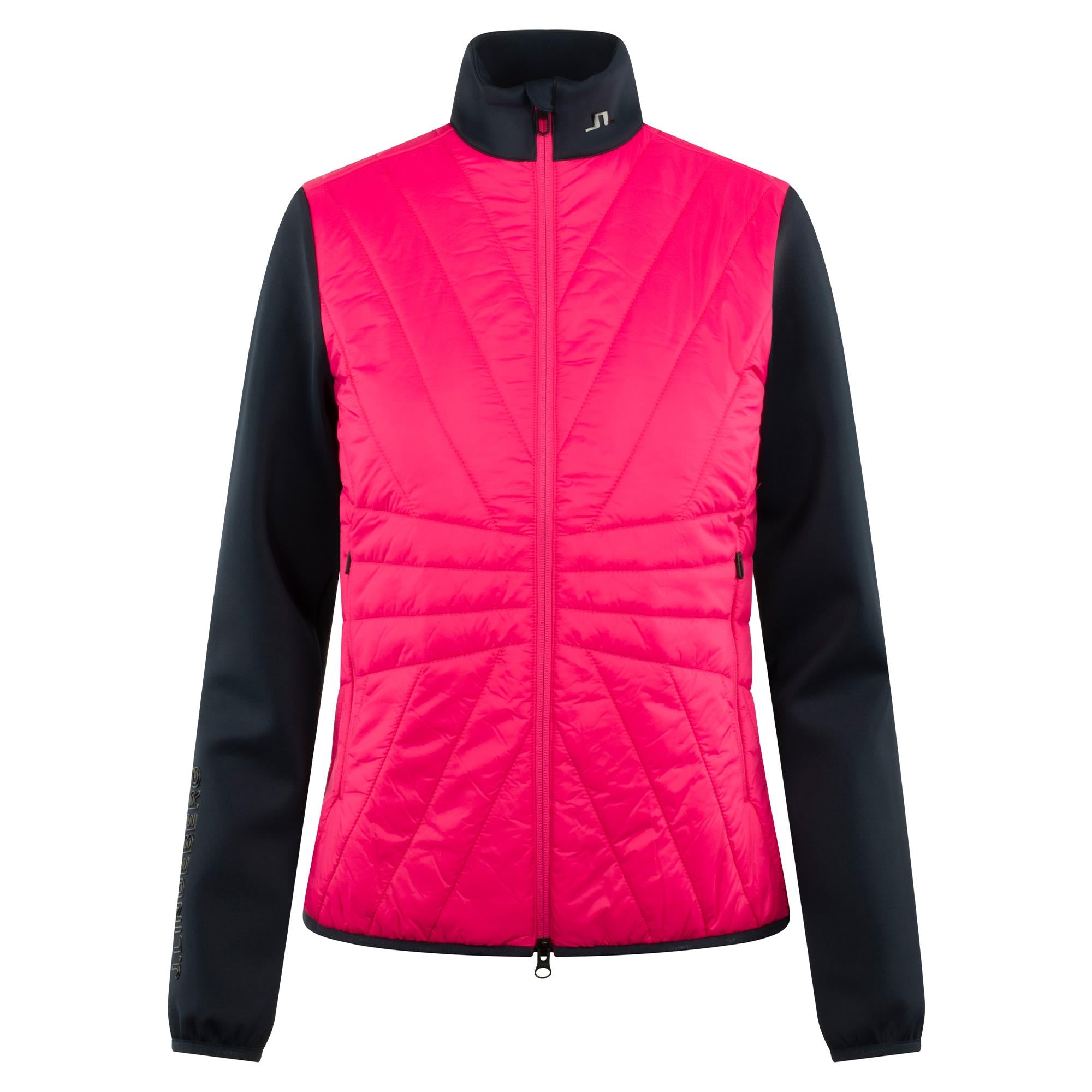 J Lindeberg Holma Quilt Hybrid Ladies Golf Jacket Pink Peacock
