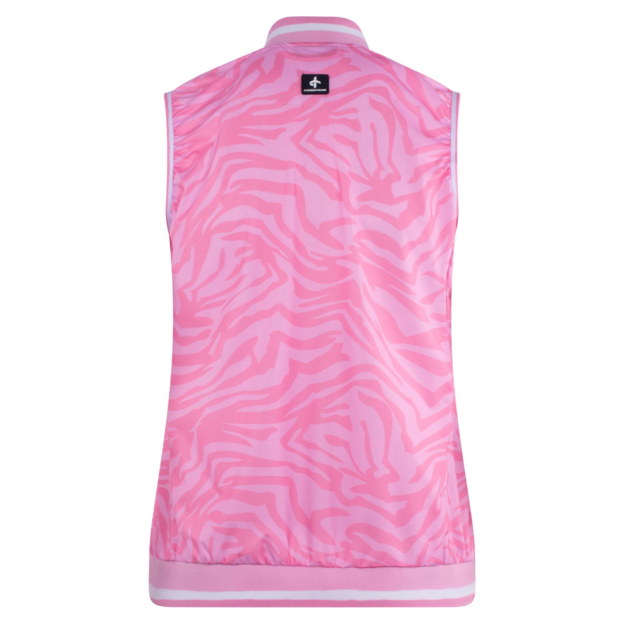 Cross Storm Lightweight Ladies Golf Vest Pink Zebra