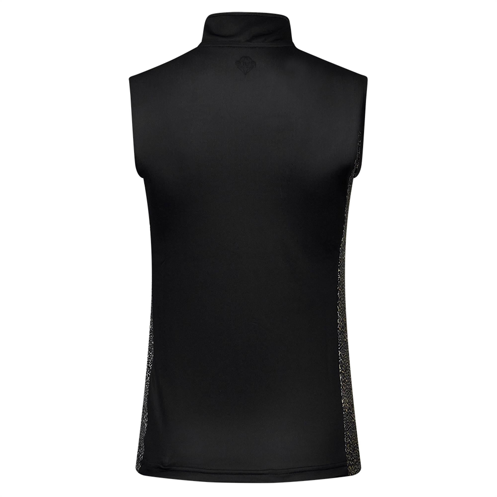 Pure Golf Elise Sleeveless Polo Shirt Black
