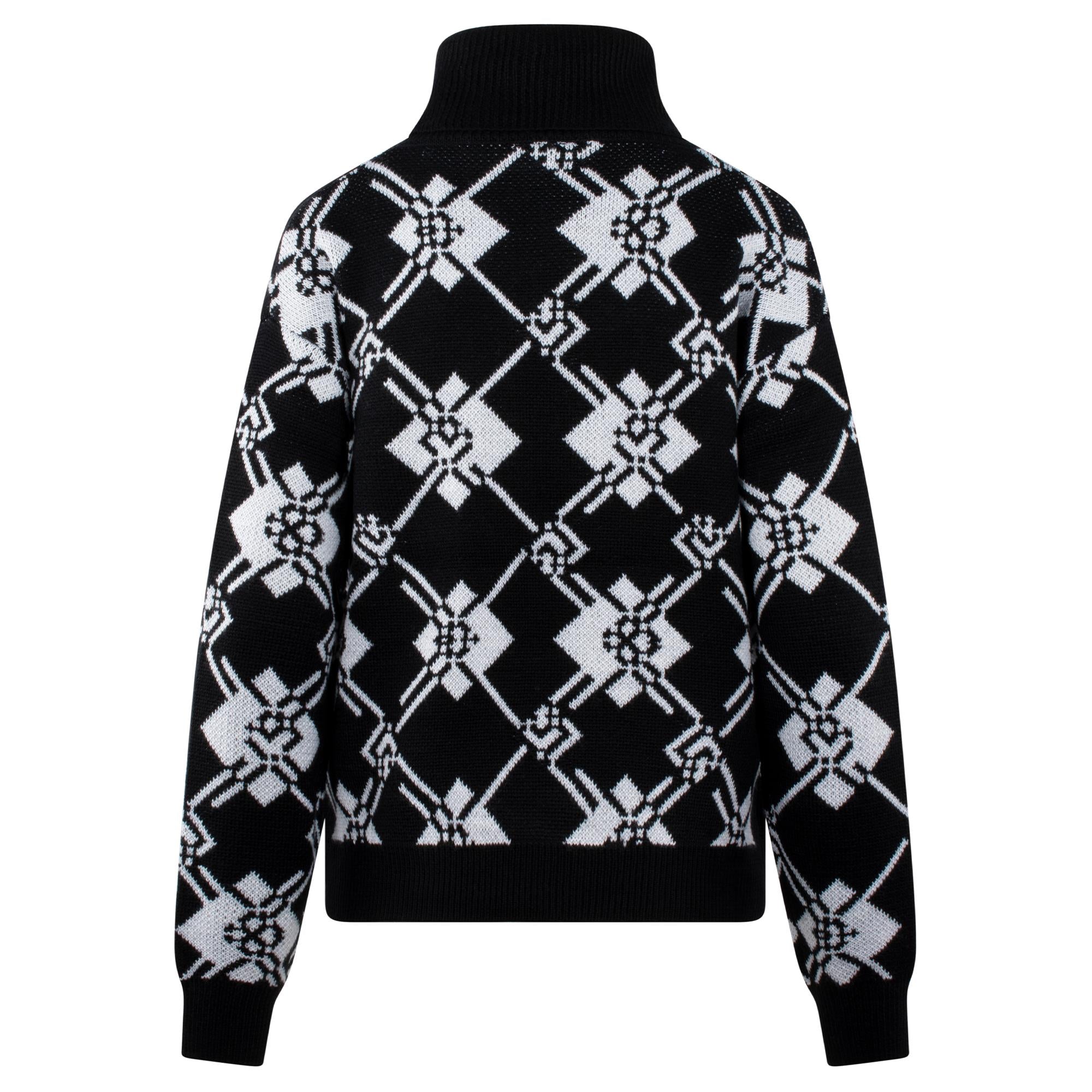 Daily Sports Acari Ladies Roll Neck Knitted Golf Pullover Black