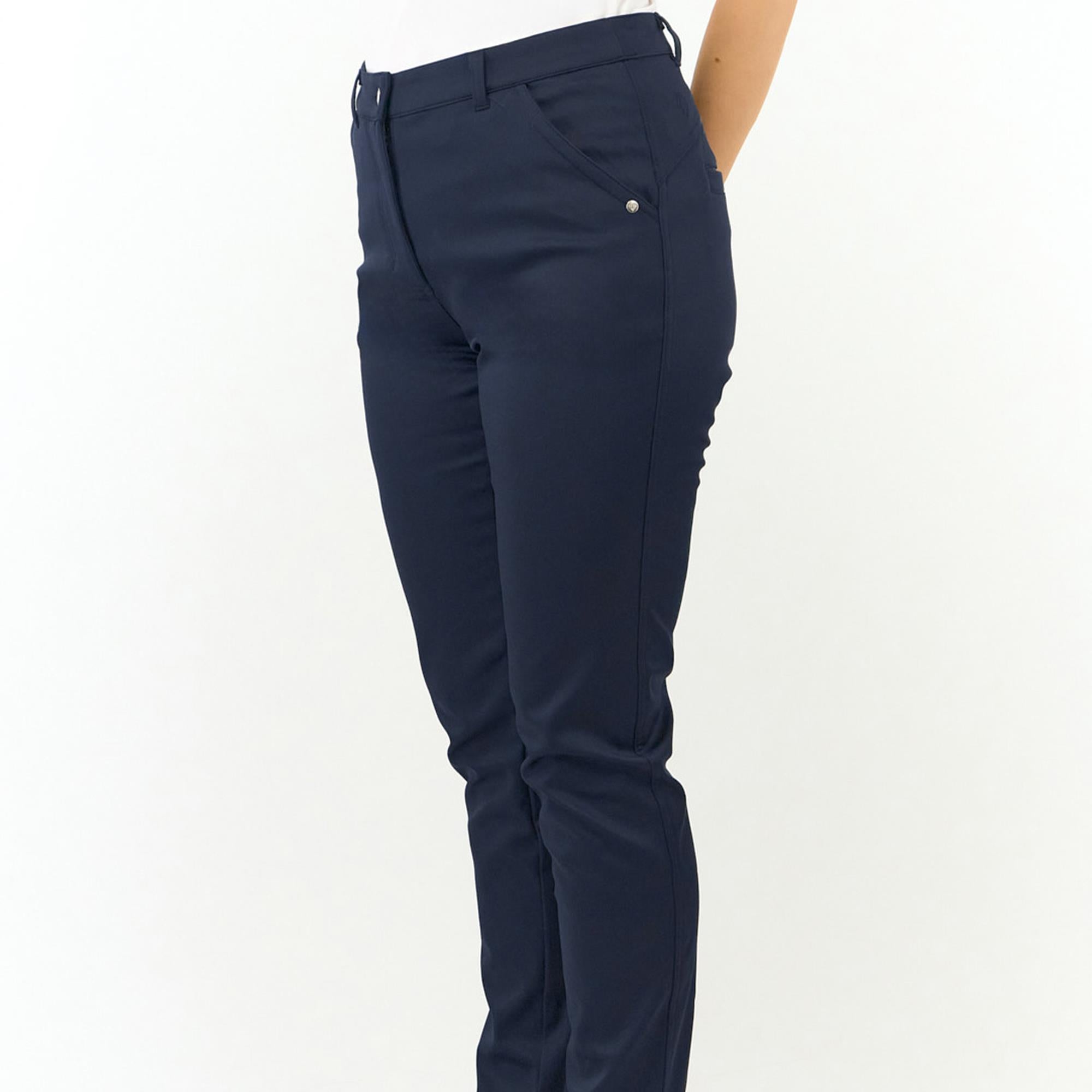 Pure Golf Bernie Lined Ladies Winter Golf Trousers Navy 27 Inch