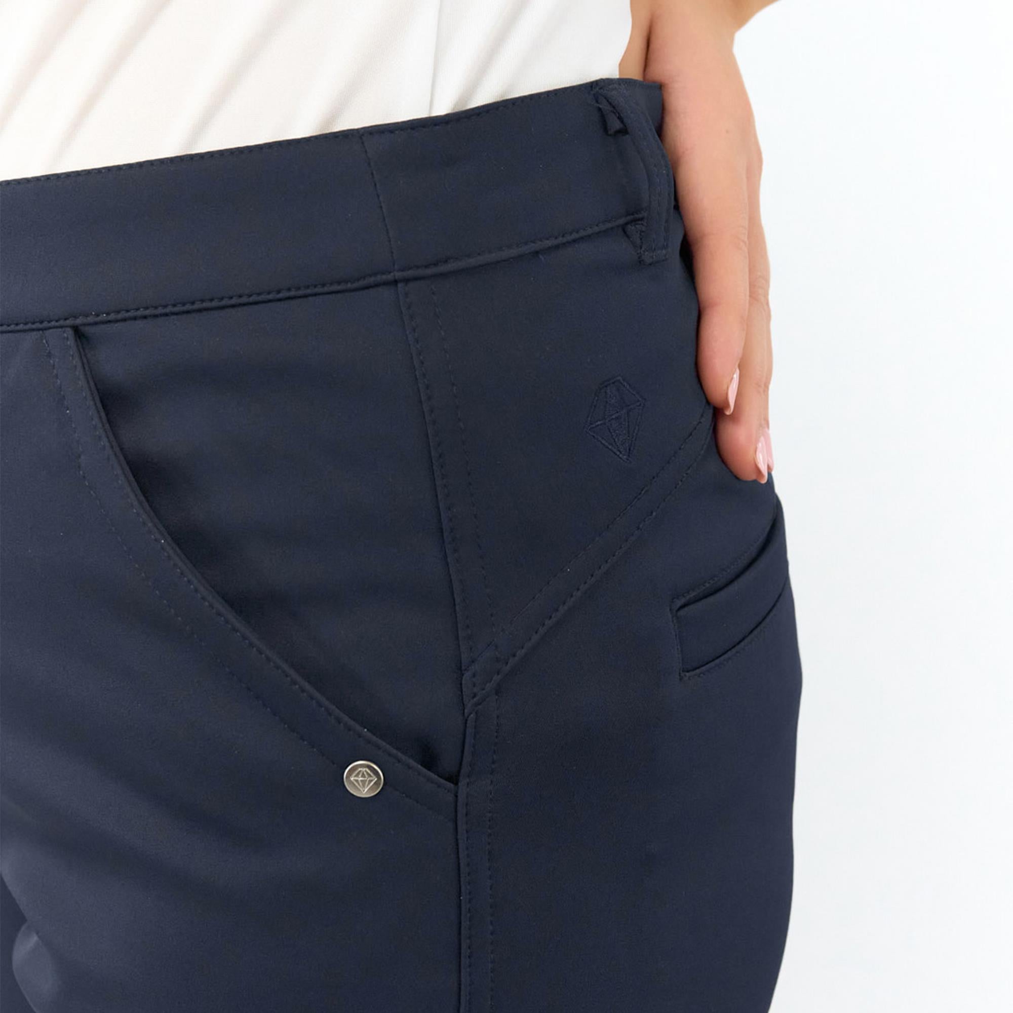 Pure Golf Bernie Lined Ladies Winter Golf Trousers Navy 27 Inch