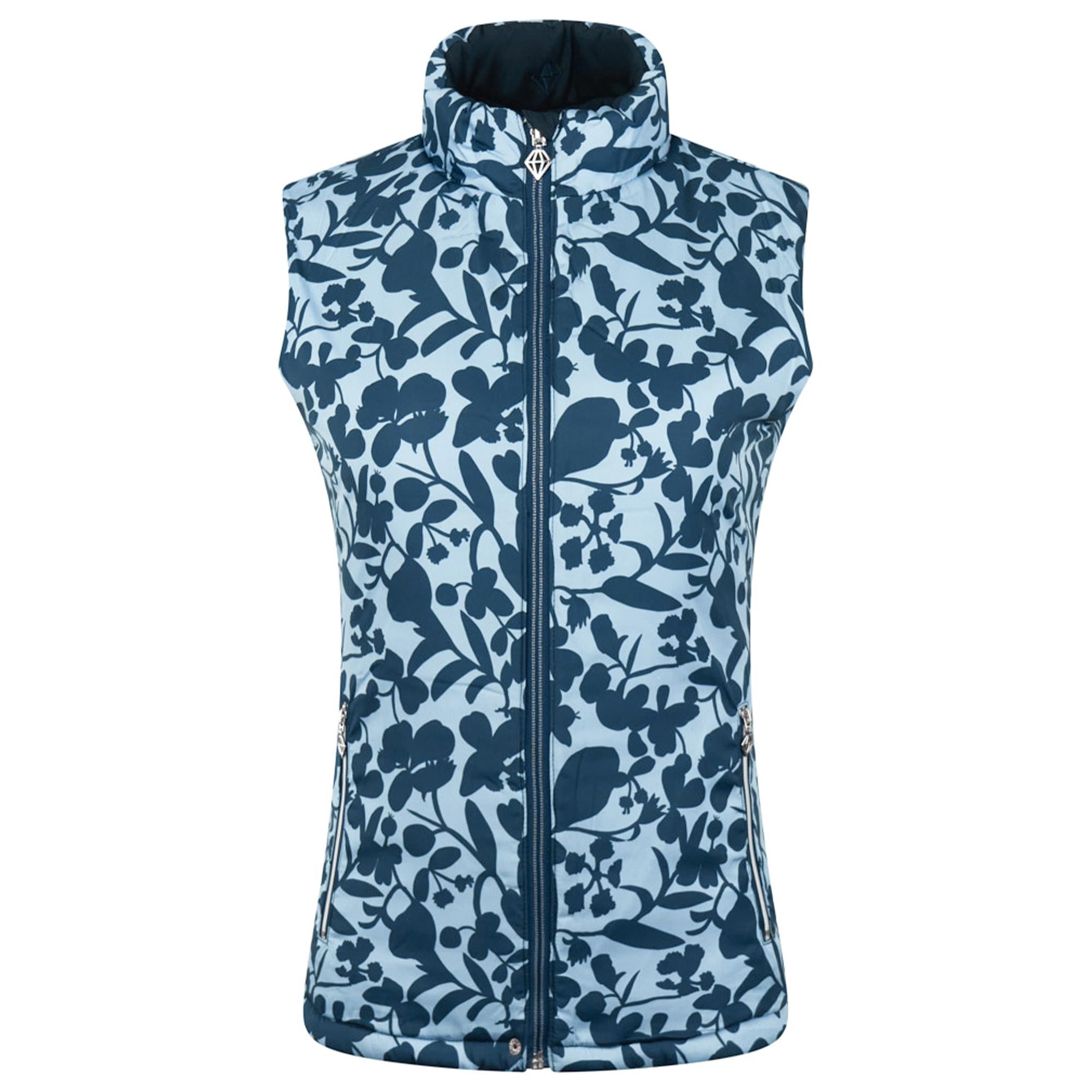 Pure Golf Eve Reversible Ladies Golf Gilet Midnight Rose