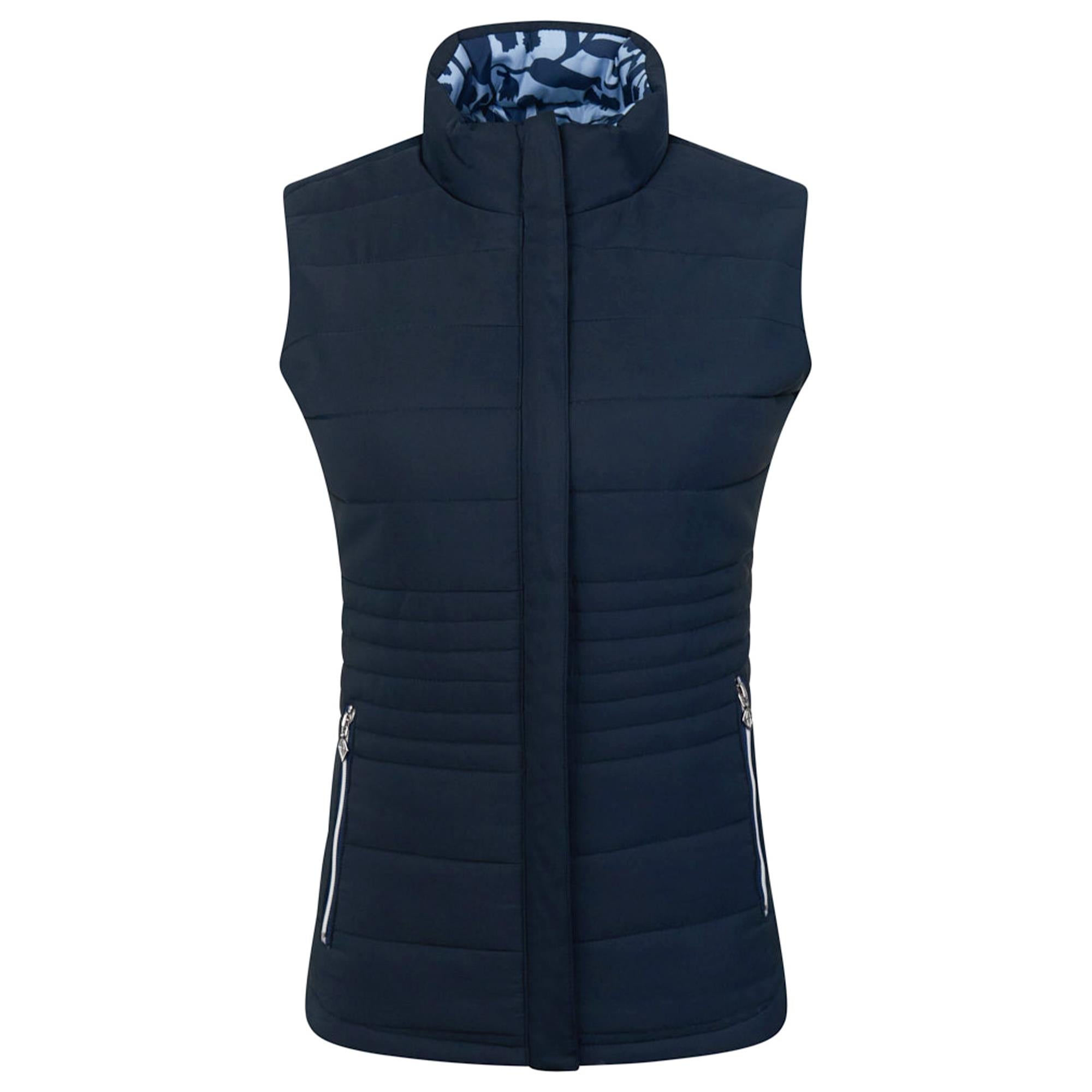Pure Golf Eve Reversible Ladies Golf Gilet Midnight Rose