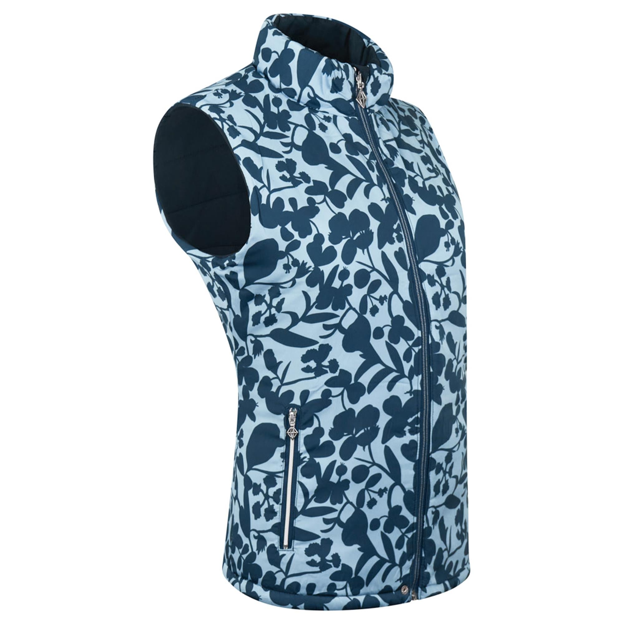 Pure Golf Eve Reversible Ladies Golf Gilet Midnight Rose