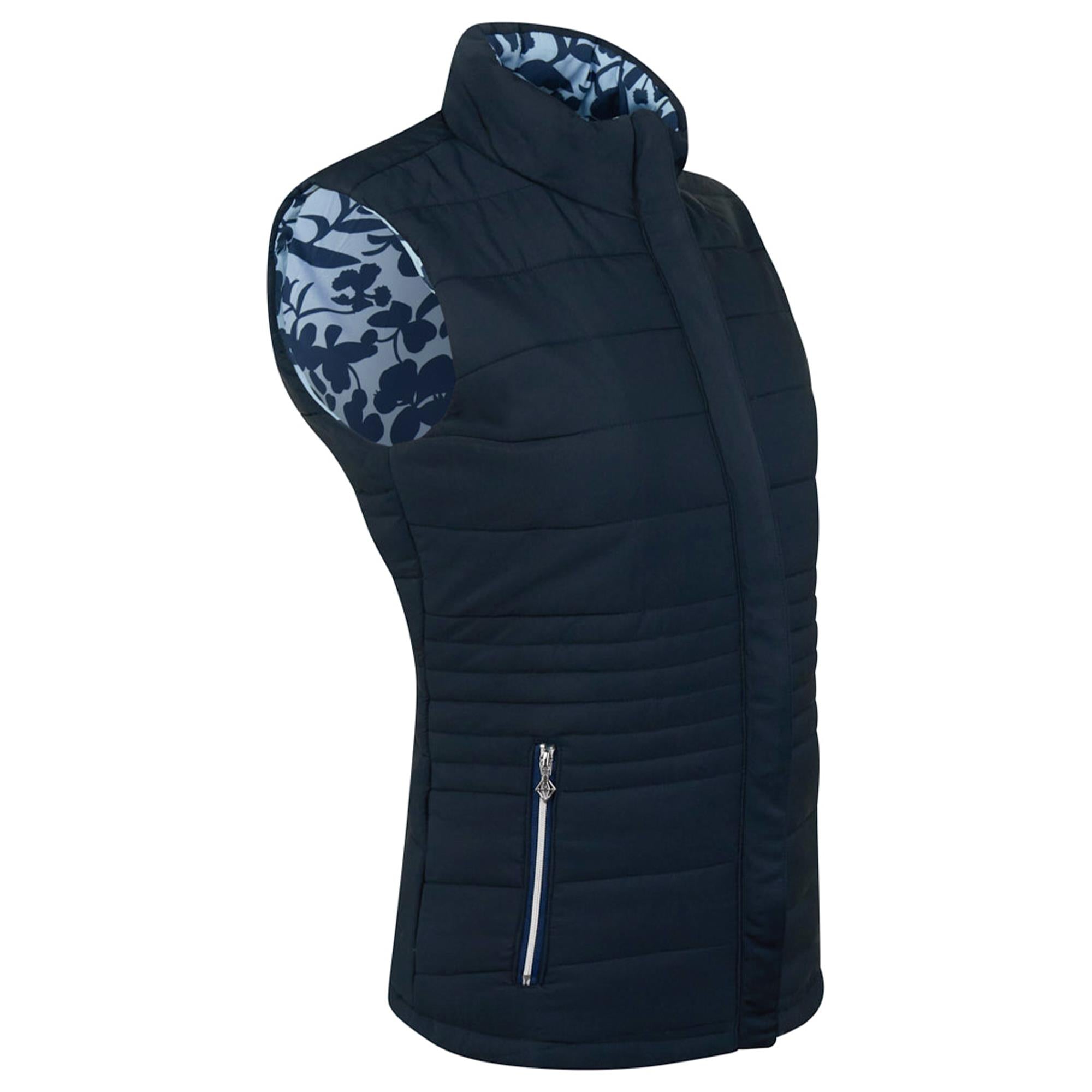 Pure Golf Eve Reversible Ladies Golf Gilet Midnight Rose