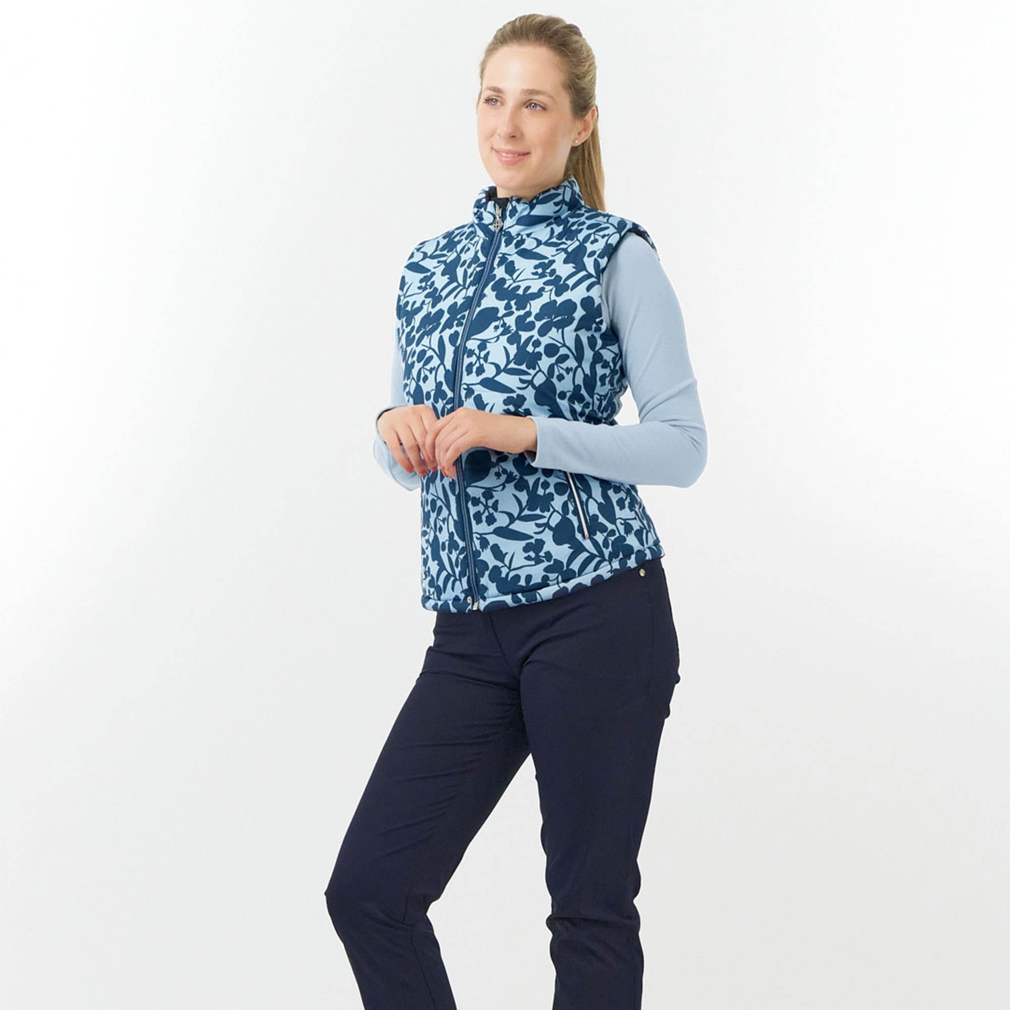 Pure Golf Eve Reversible Ladies Golf Gilet Midnight Rose