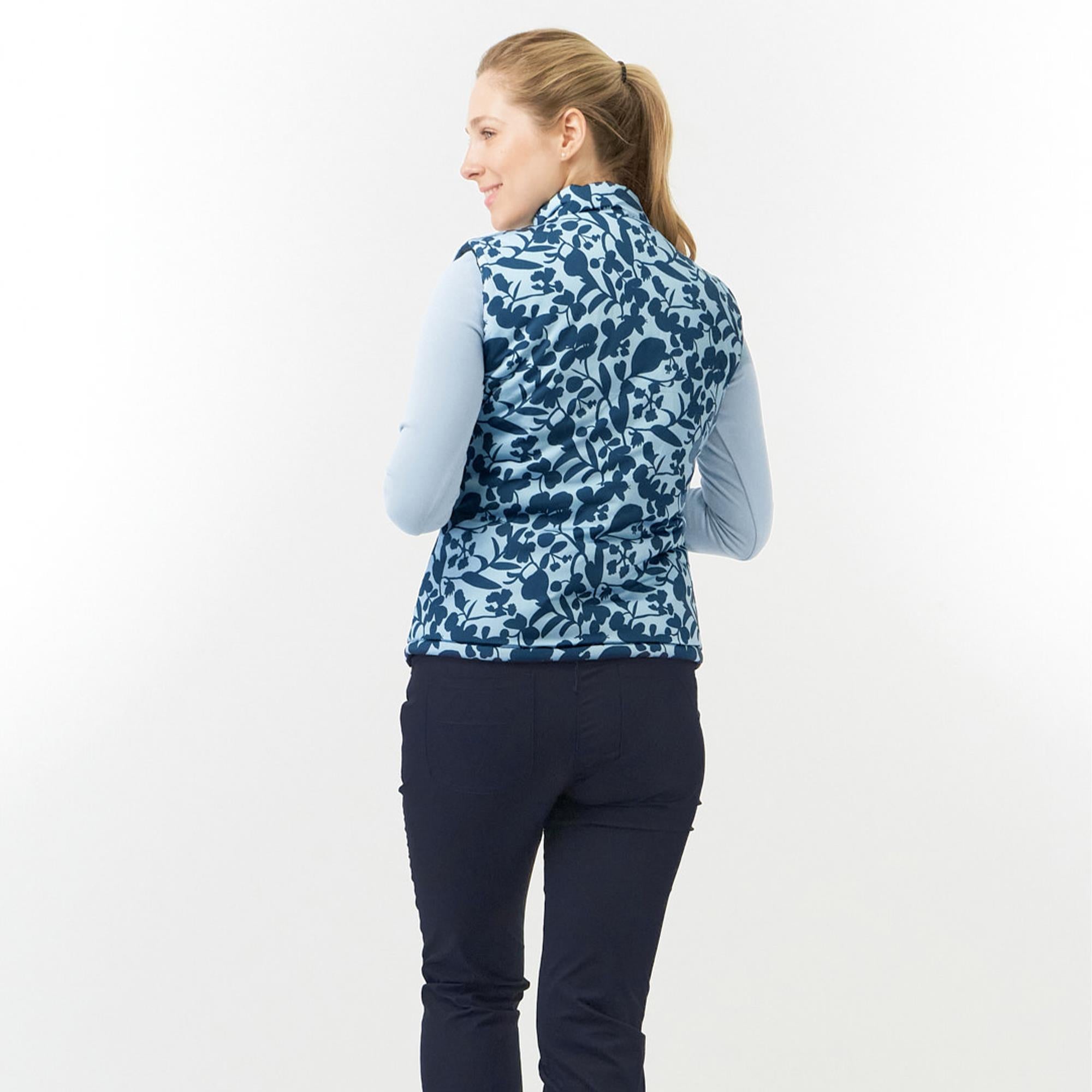 Pure Golf Eve Reversible Ladies Golf Gilet Midnight Rose