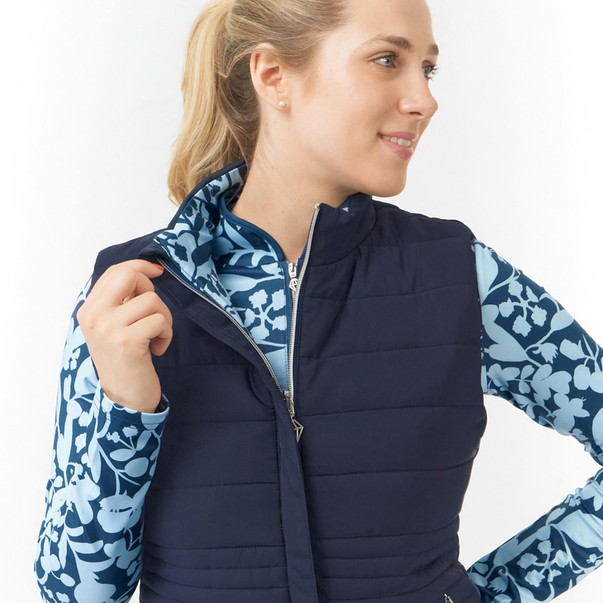 Pure Golf Eve Reversible Ladies Golf Gilet Midnight Rose