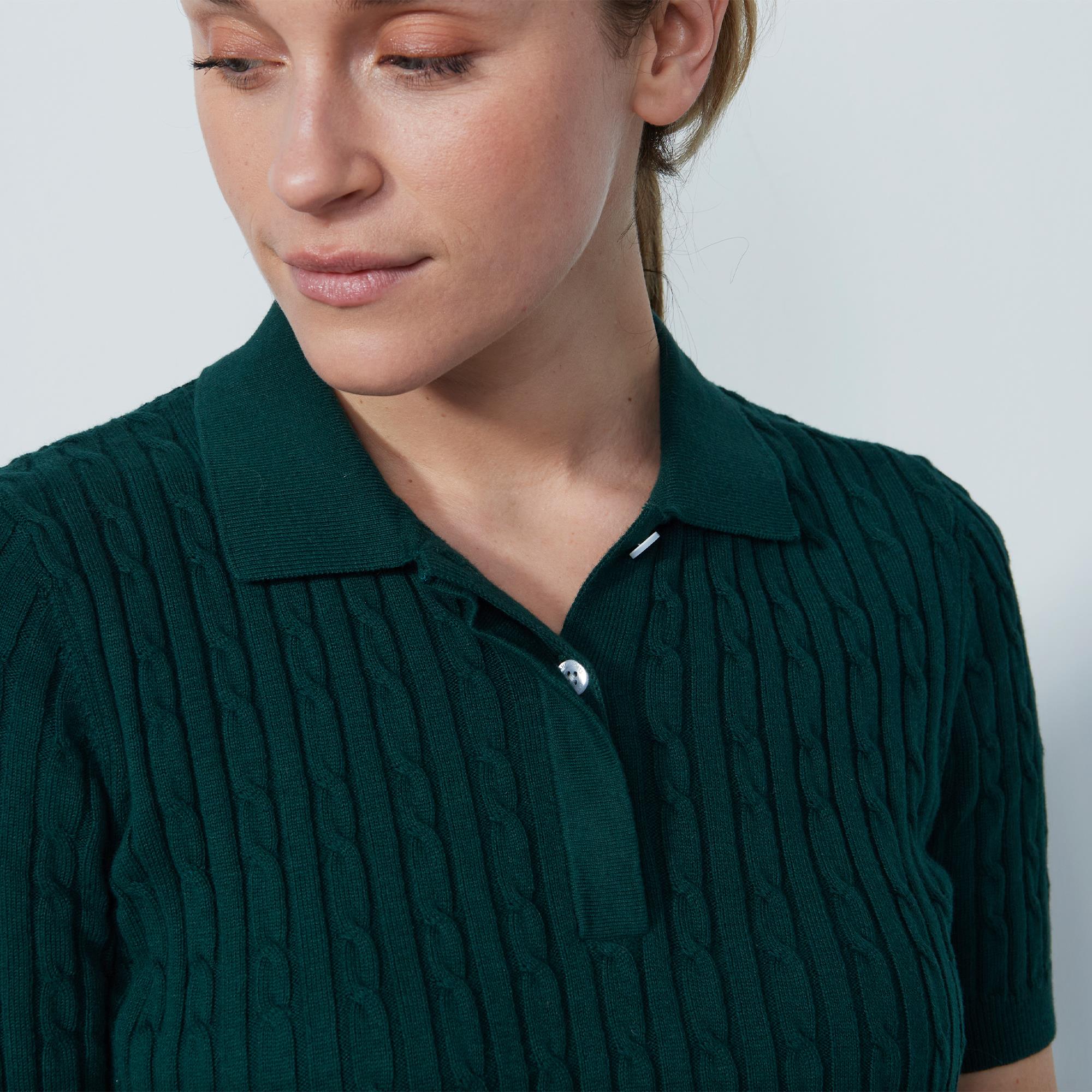 golf dress nori green Daily Sports Madelene Knitted Ladies Golf Polo Shirt Nori Green