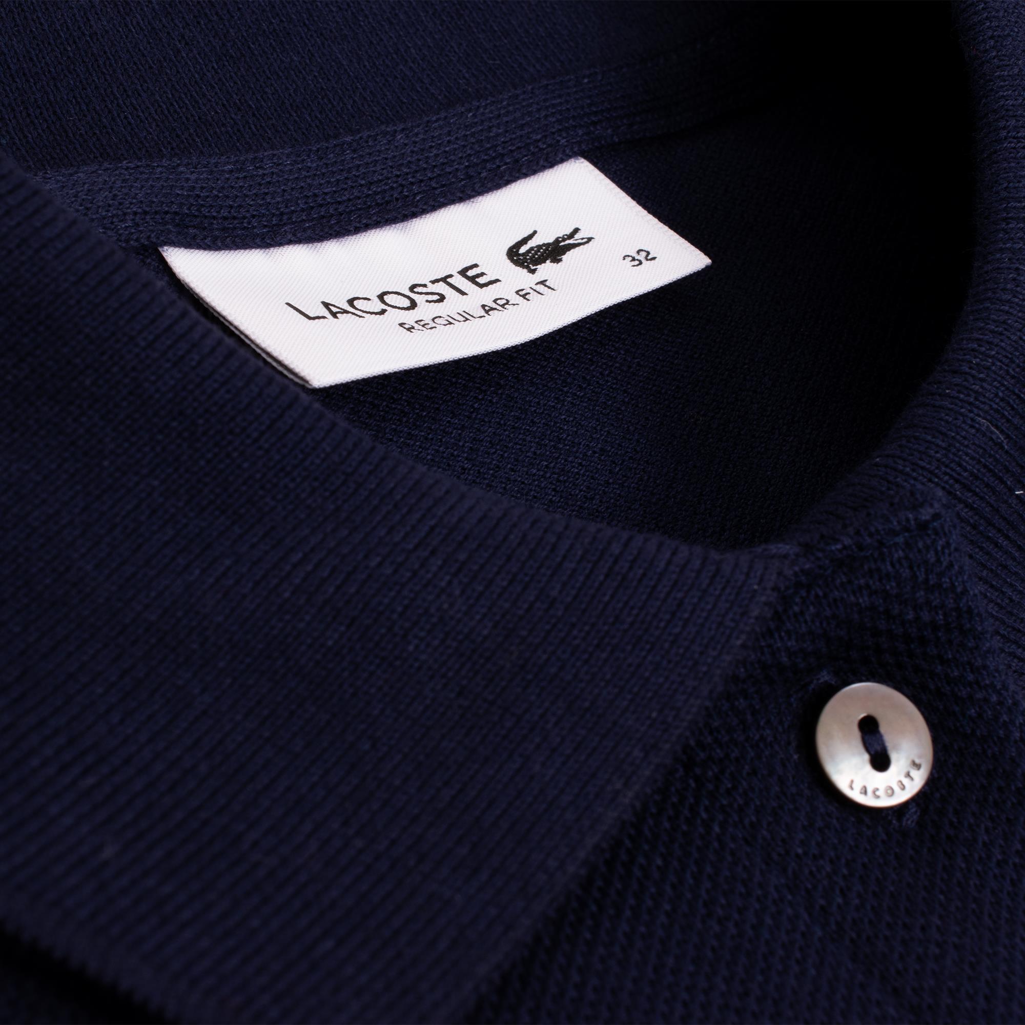 Ladies Lacoste Regular Fit Soft Cotton Petit Piqué Polo Shirt Navy Blue