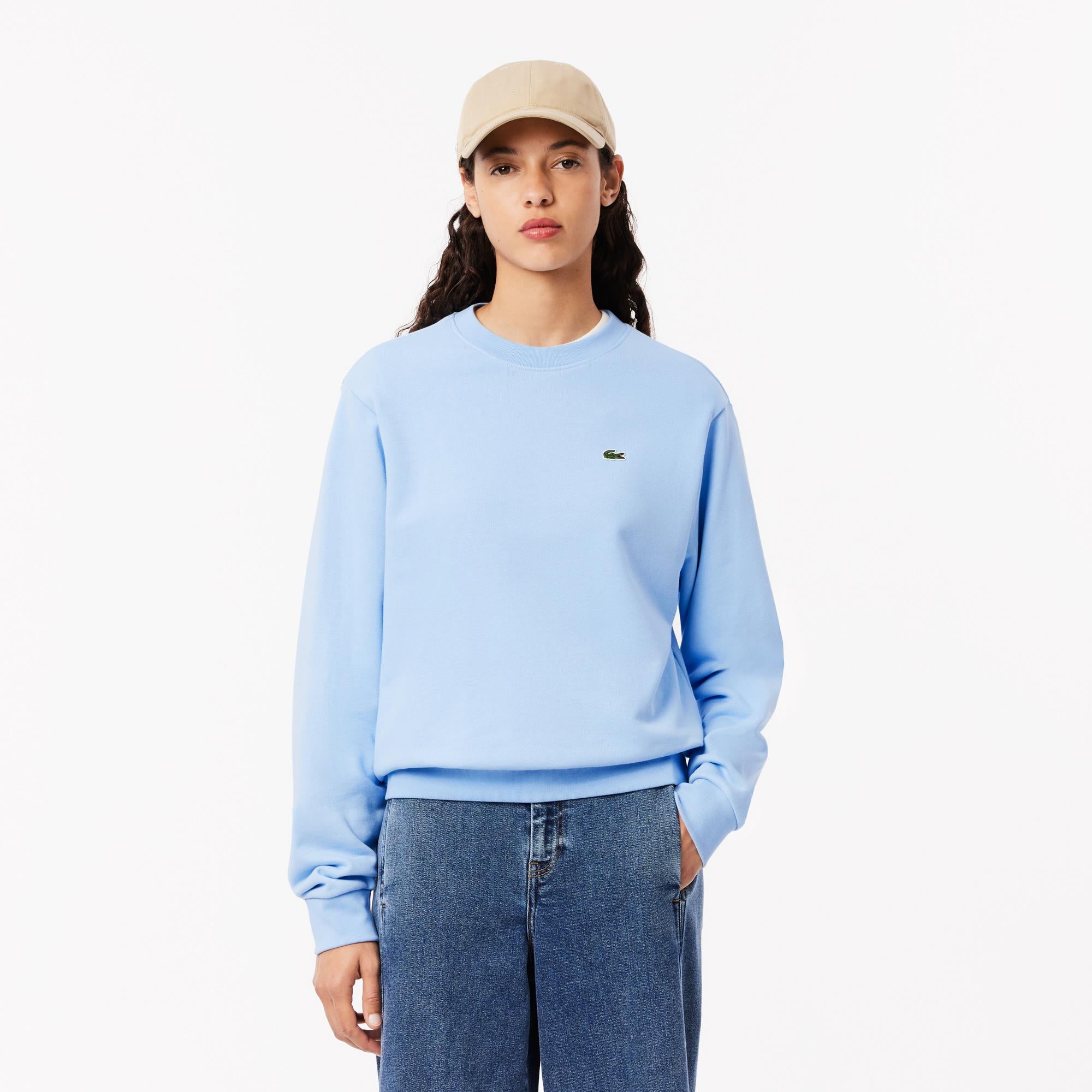 Lacoste crew neck sweatshirt fleece online