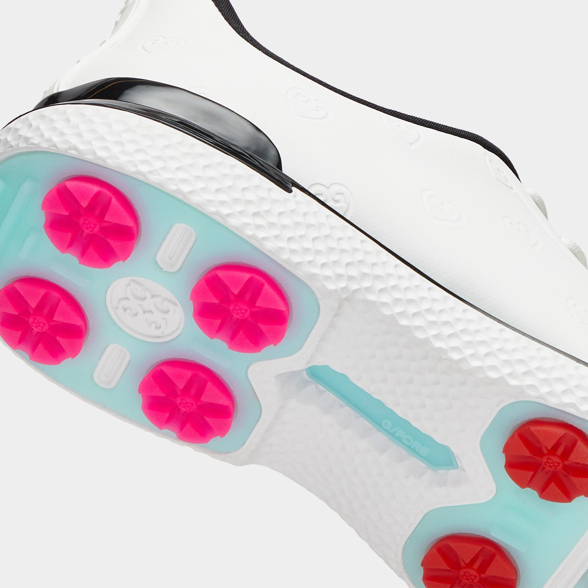 G/FORE Gallivan2r Debossed Heart G's Kiltie Ladies Golf Shoes Snow/Onyx