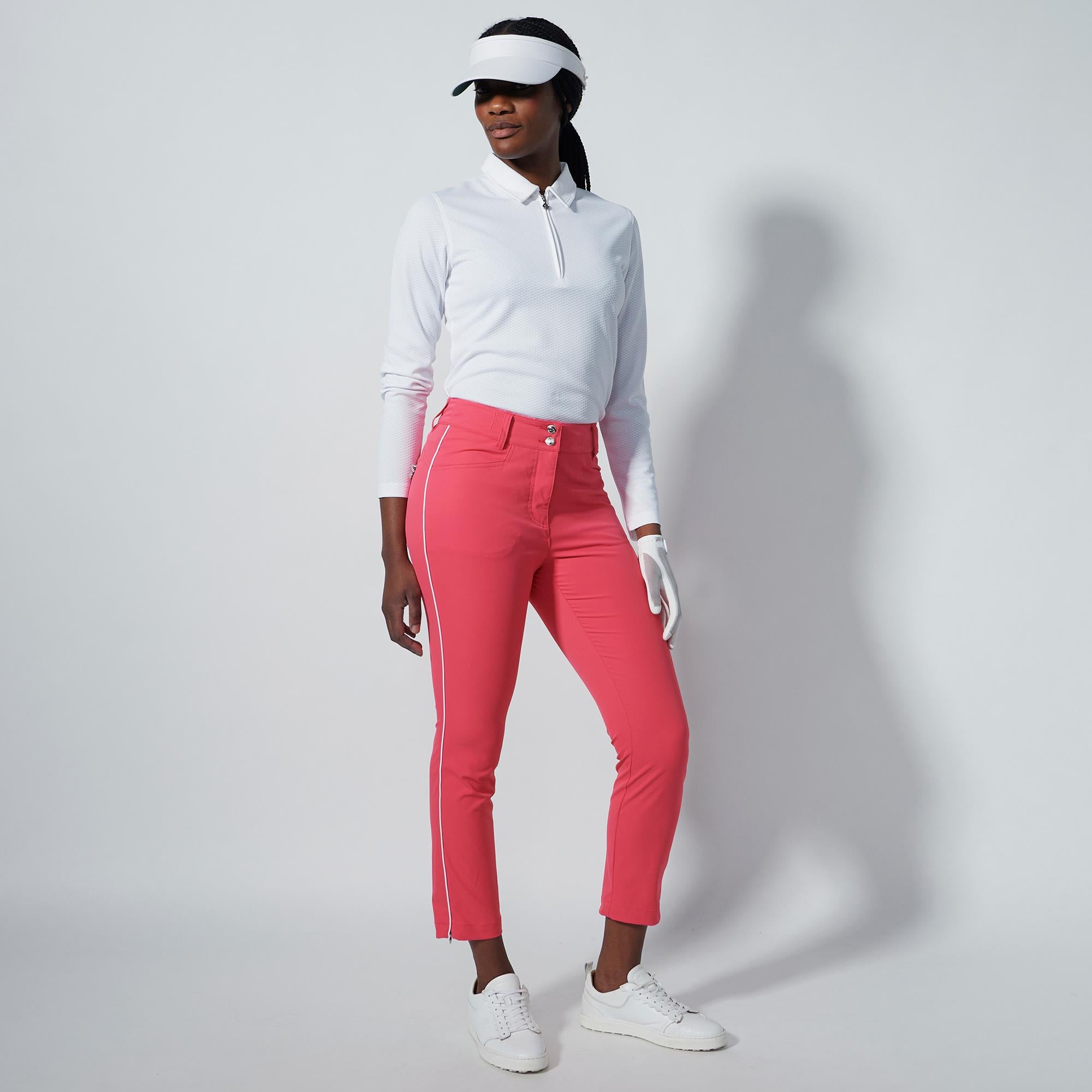 Daily Sports Glam Ankle Ladies Golf Pants Intense Coral