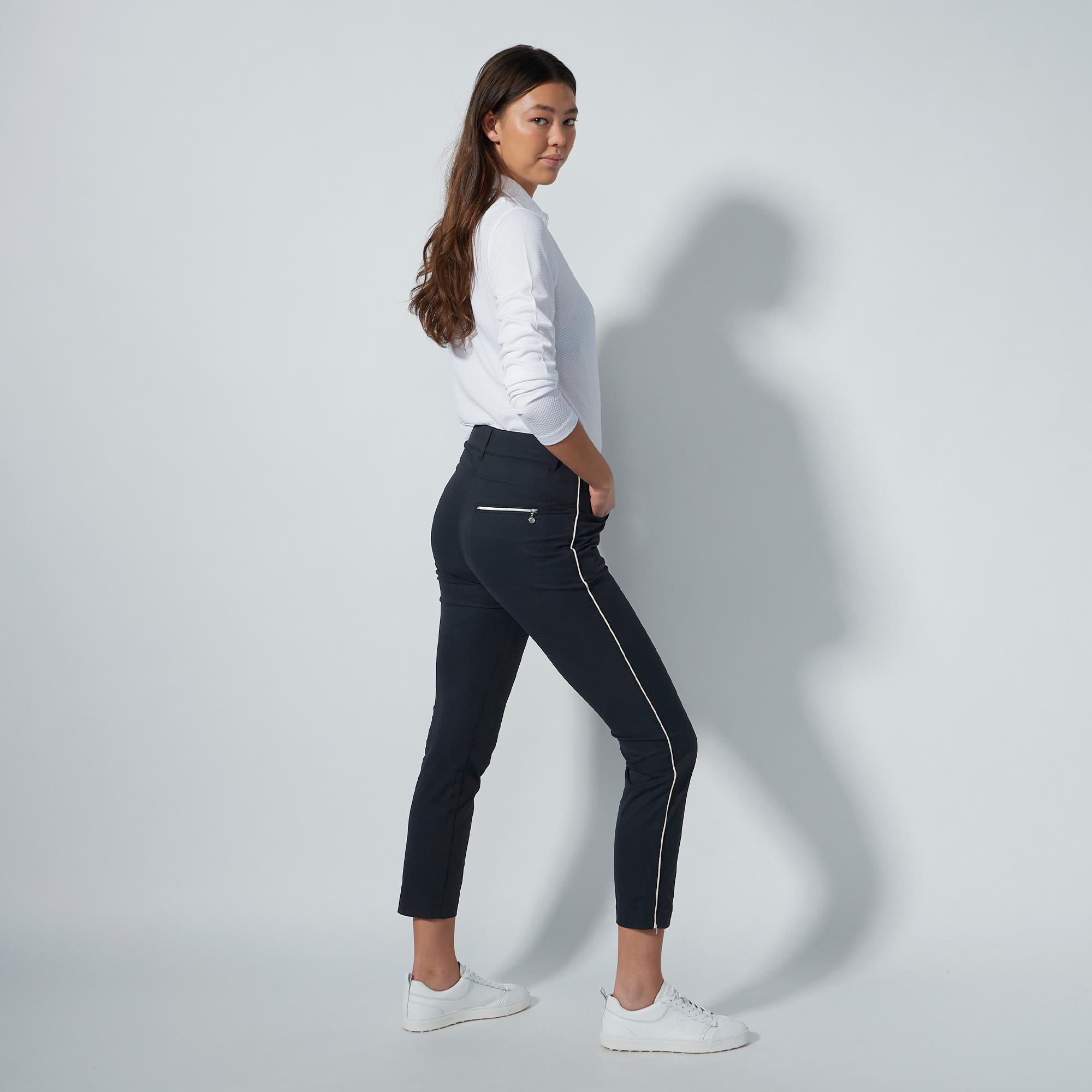 Daily Sports Glam Ankle Ladies Golf Pants Black Beige