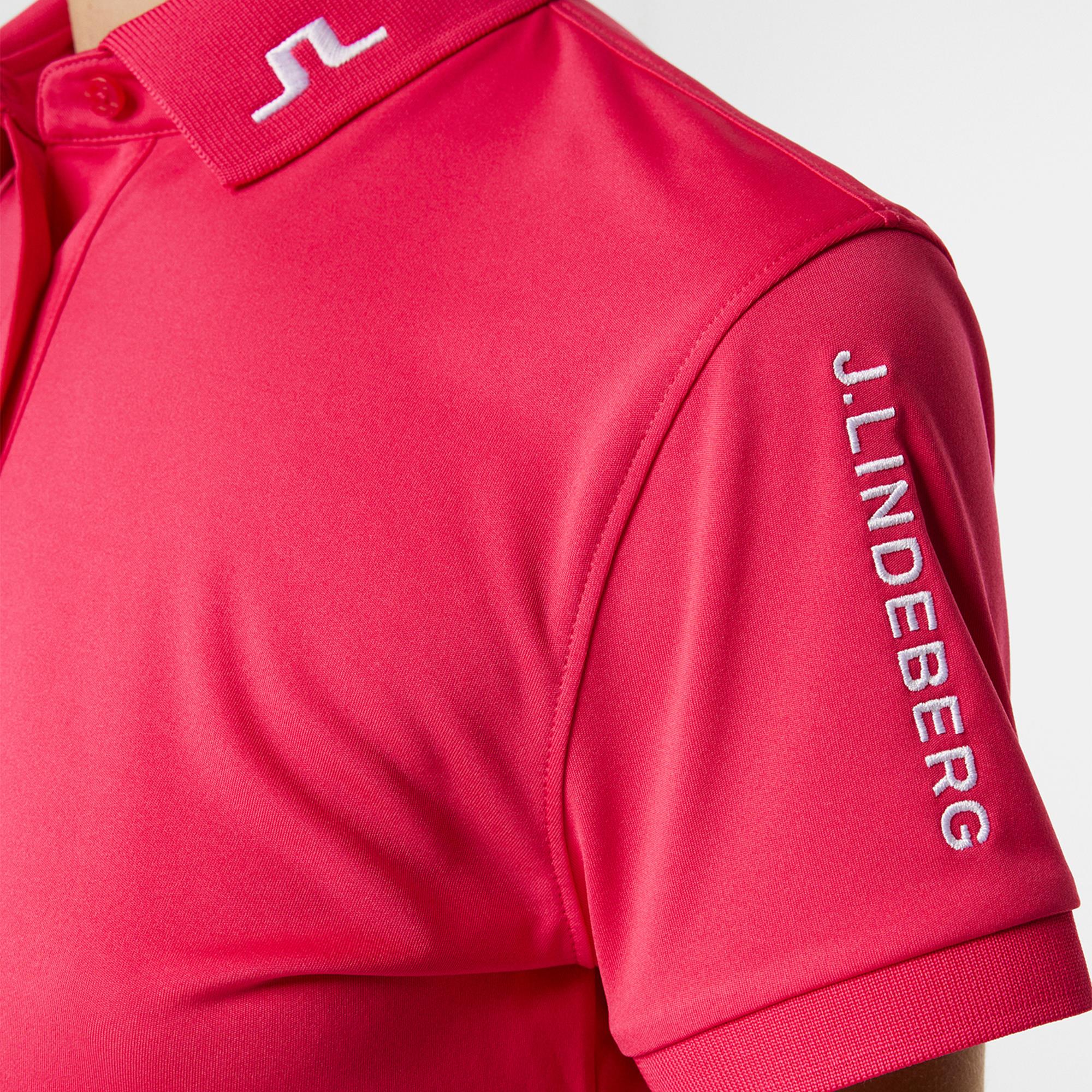 J Lindeberg Tour Tech Ladies Golf Polo Shirt Azalea