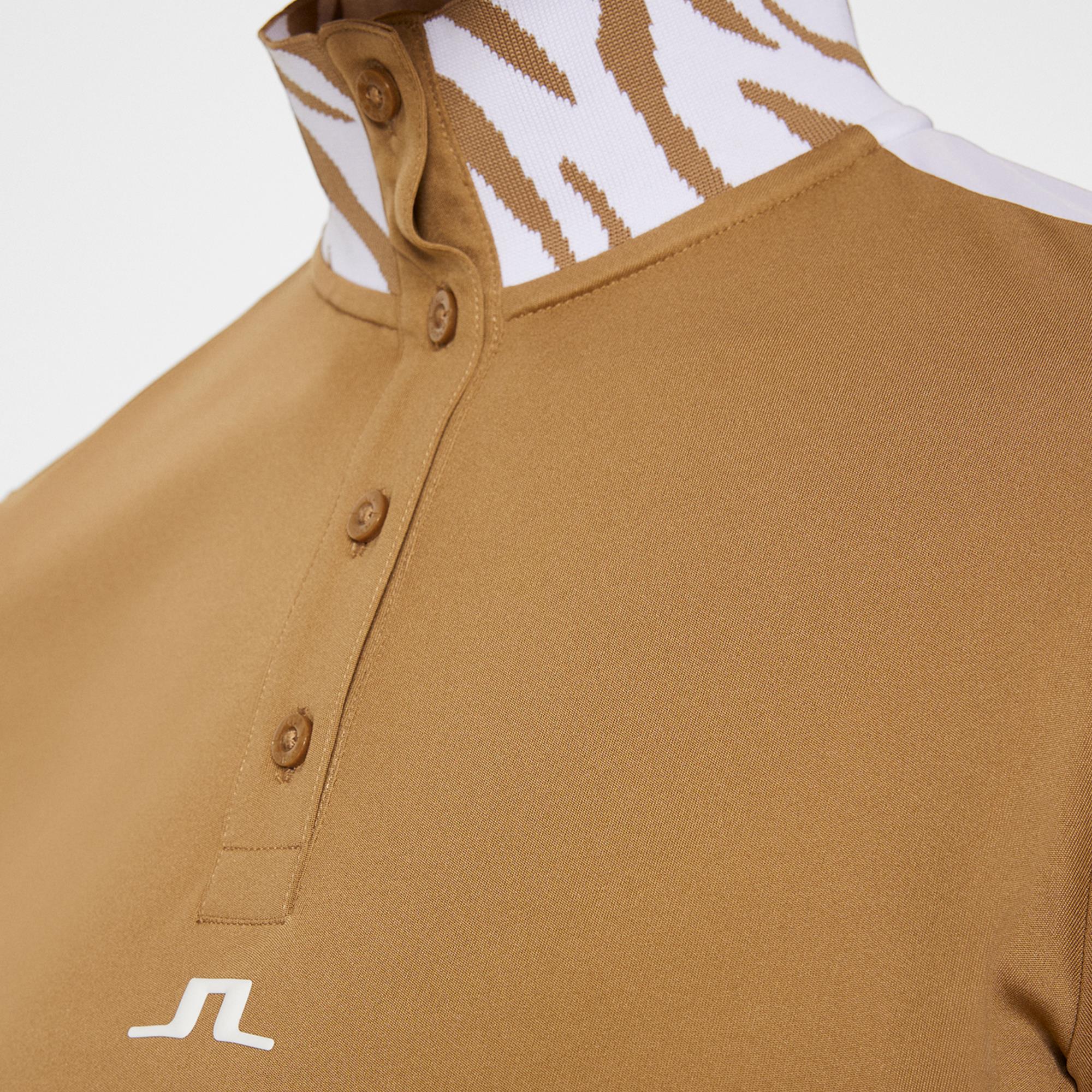 J Lindeberg Pip Ladies Golf Polo Shirt Tigers Eye