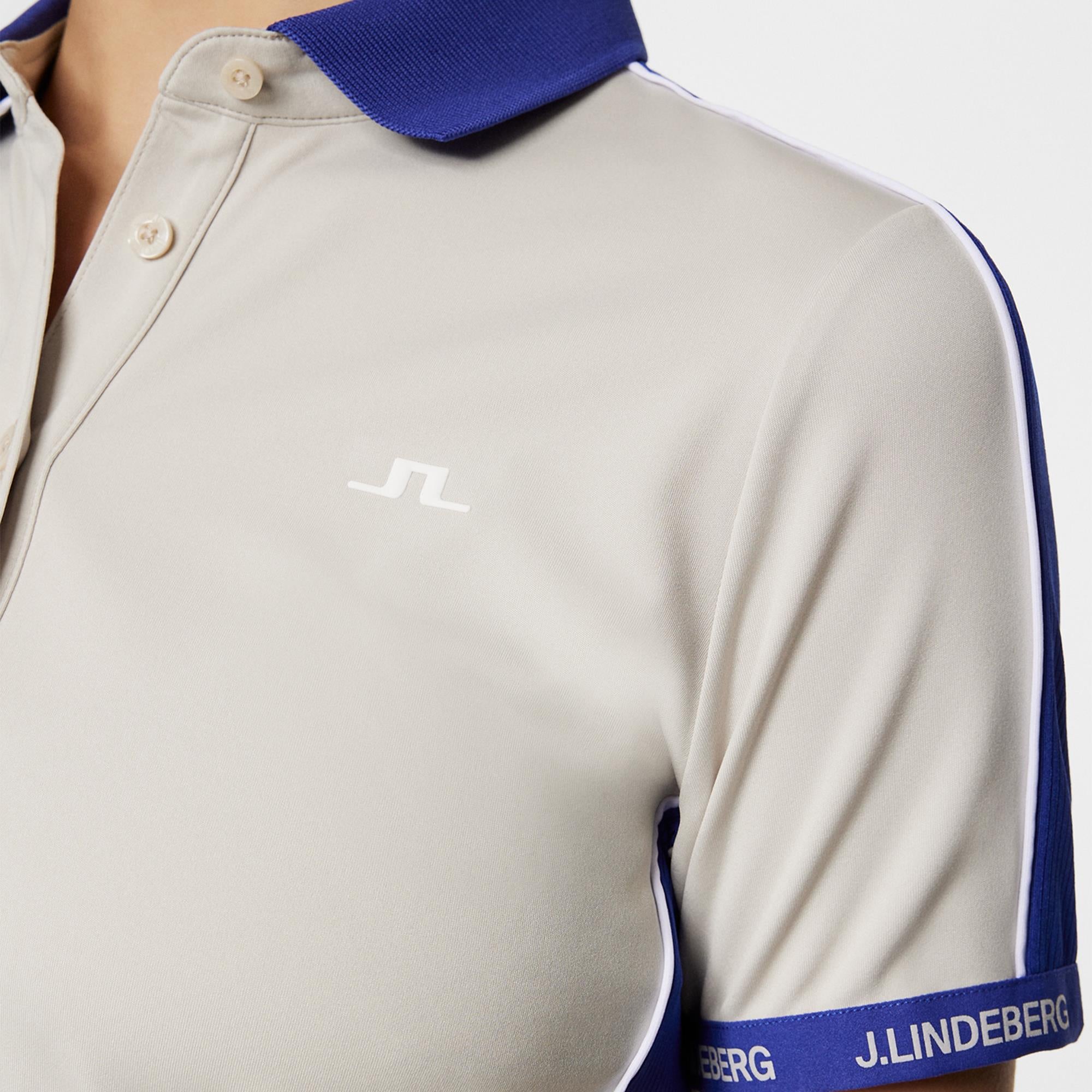 J Lindeberg Demi Ladies Golf Polo Shirt Moonbeam