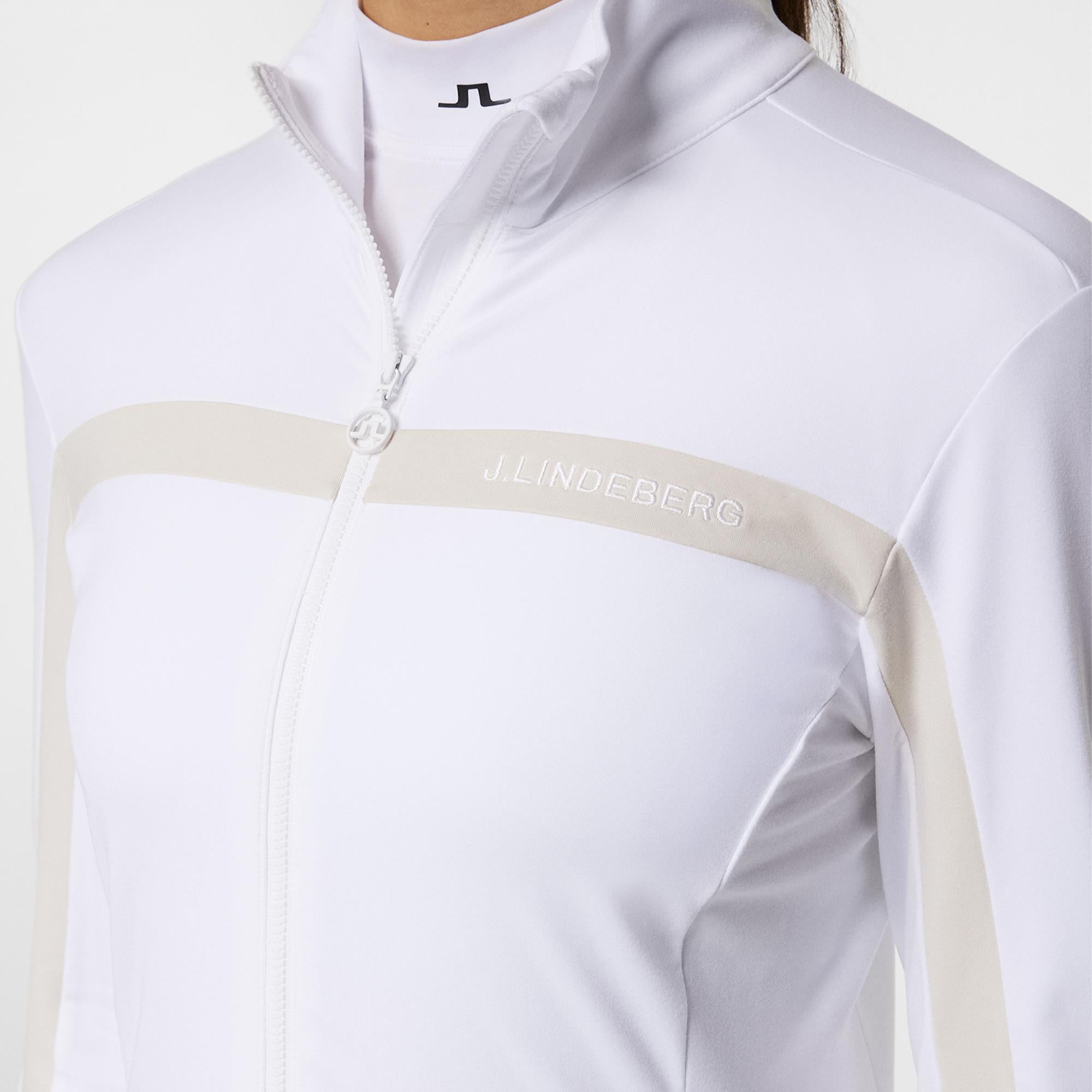 J Lindeberg Seasonal Janice Ladies Golf Mid Layer White