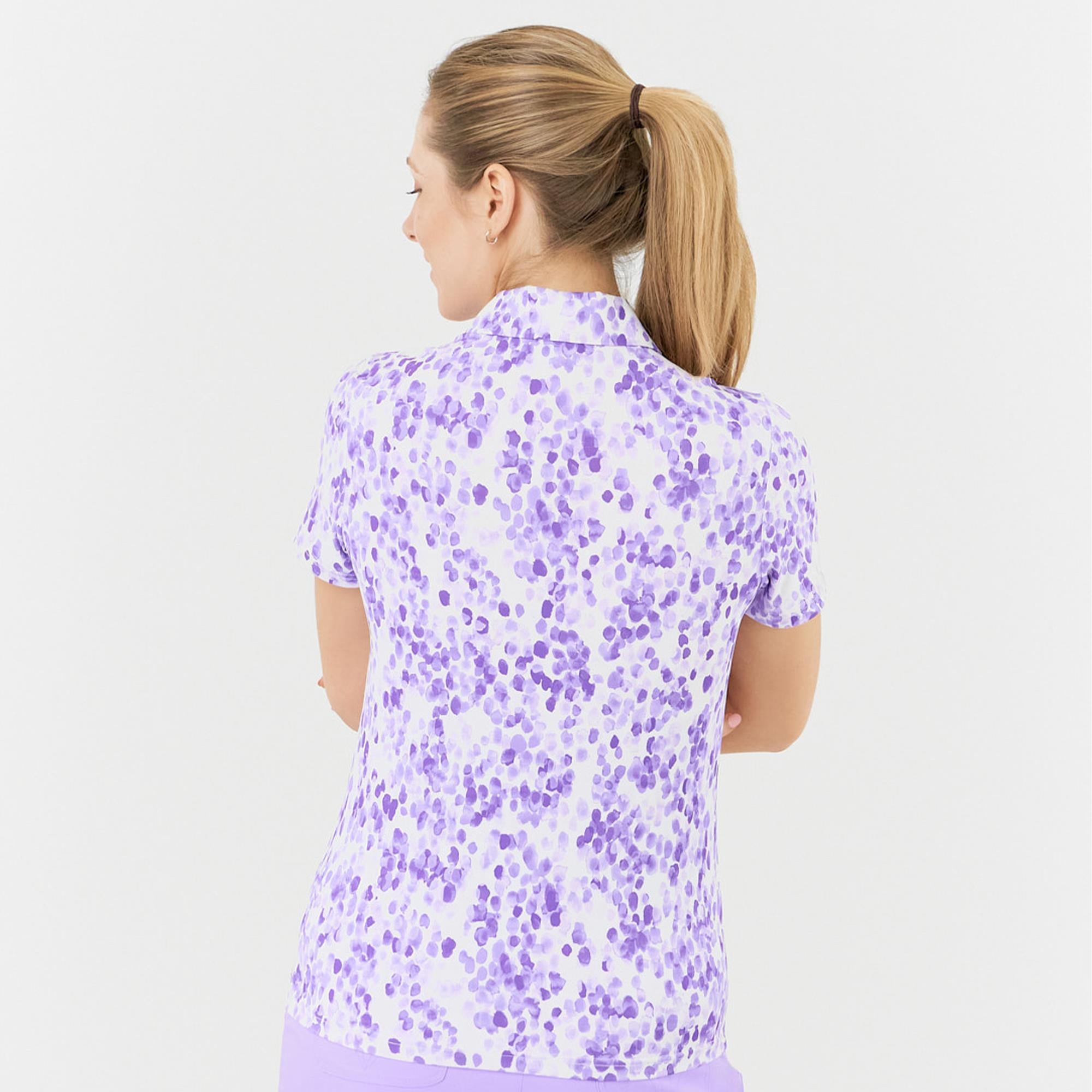 Pure Golf Amity Ladies Golf Polo Shirt Violet Fields