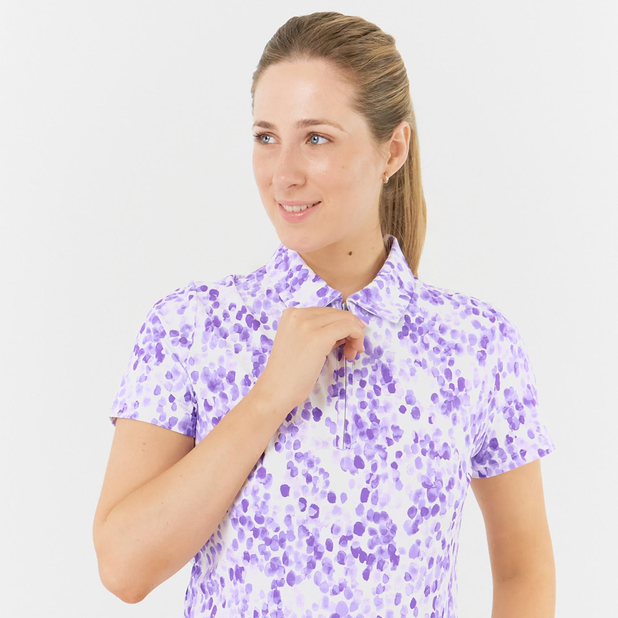 Pure Golf Amity Ladies Golf Polo Shirt Violet Fields