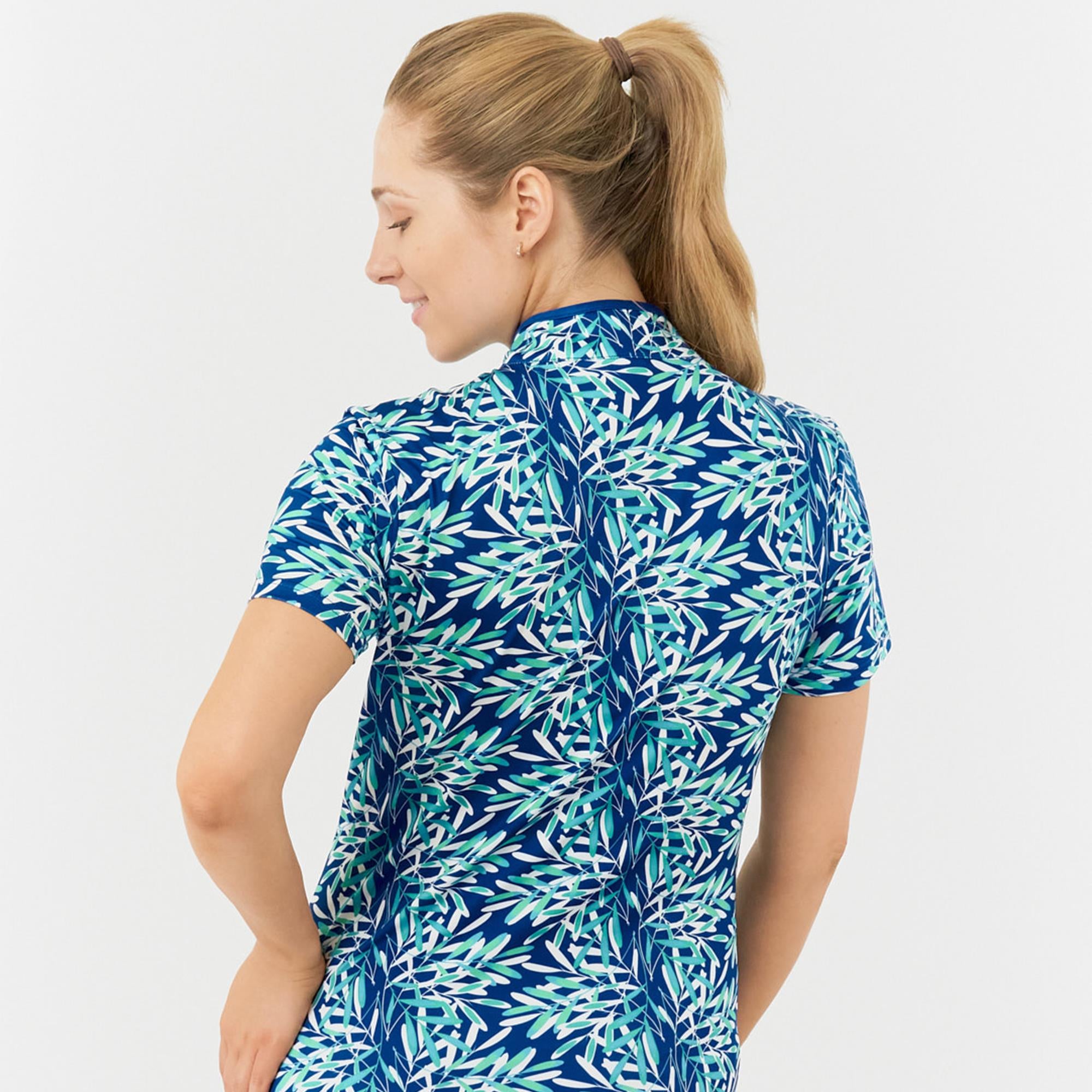 Pure Golf Ellen Ladies Golf Polo Shirt Floating Palms Yale