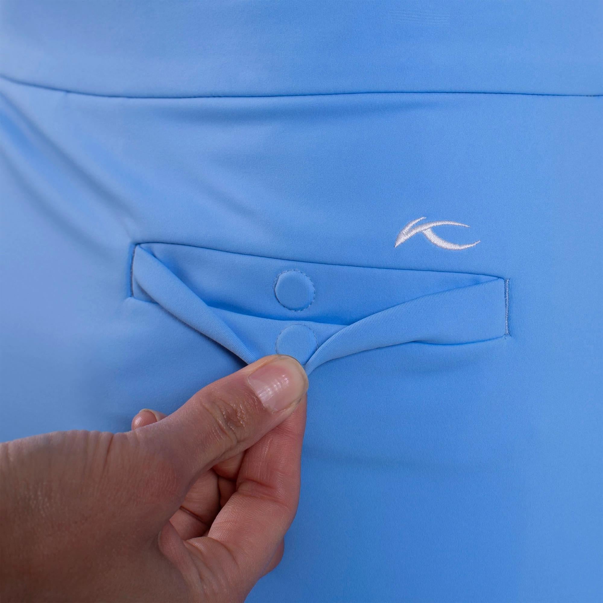 KJUS Susi Pull On Ladies Golf Skort Blue Opal 46CM