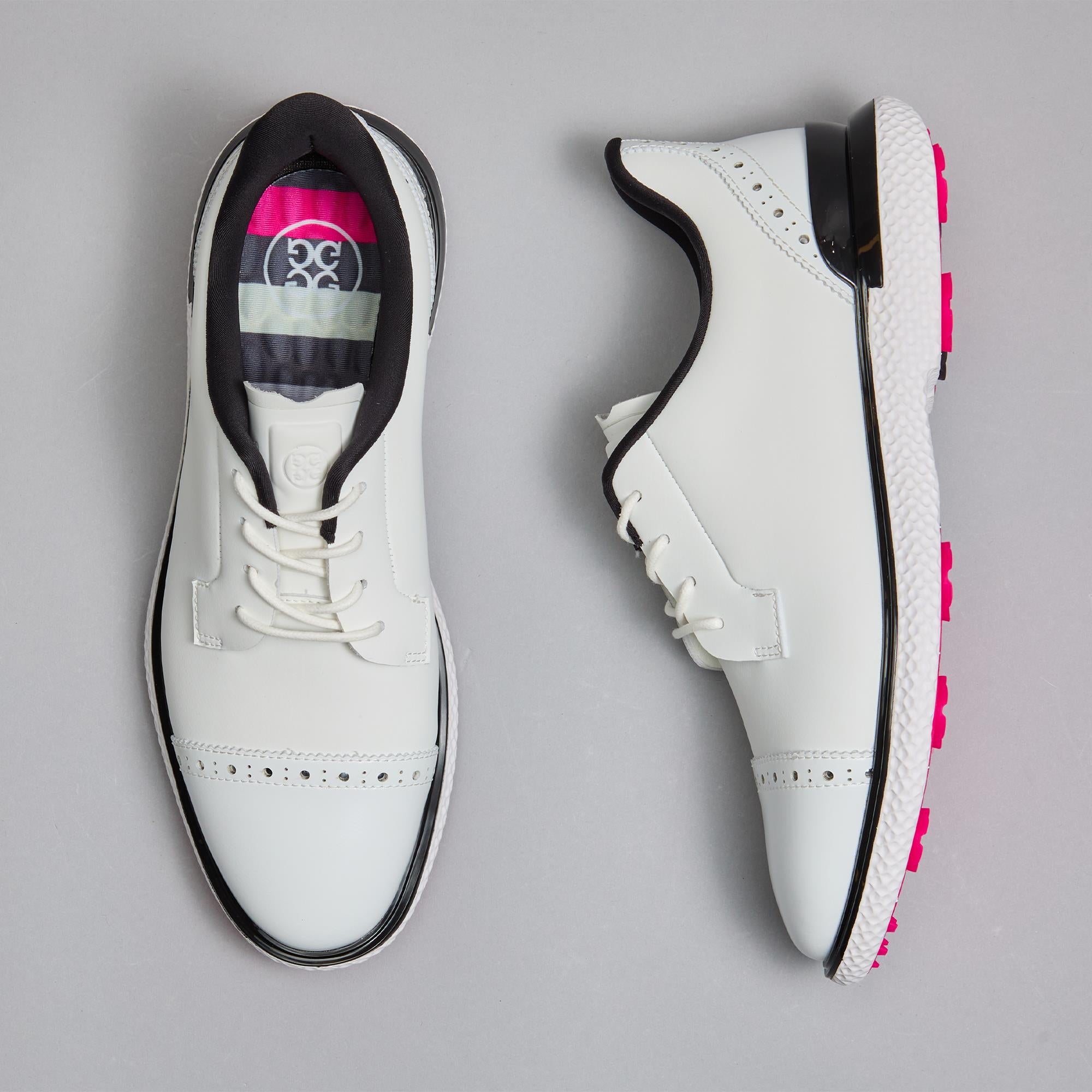 G/FORE Gallivan2r Brogue Cap Toe Kiltie Ladies Golf Shoes Snow/Onyx