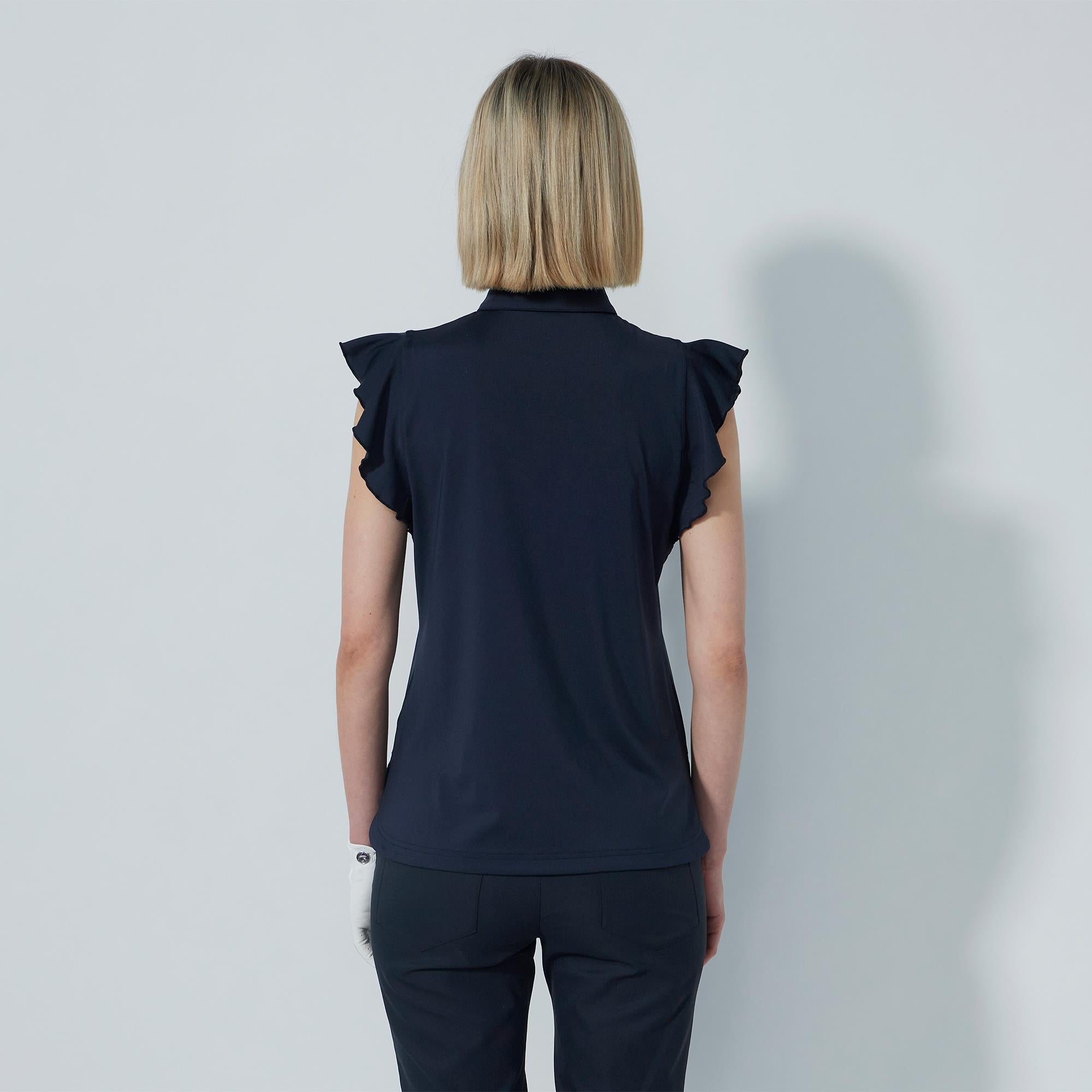 Daily Sports Luxe Ladies Sleeveless Golf Polo Shirt Navy