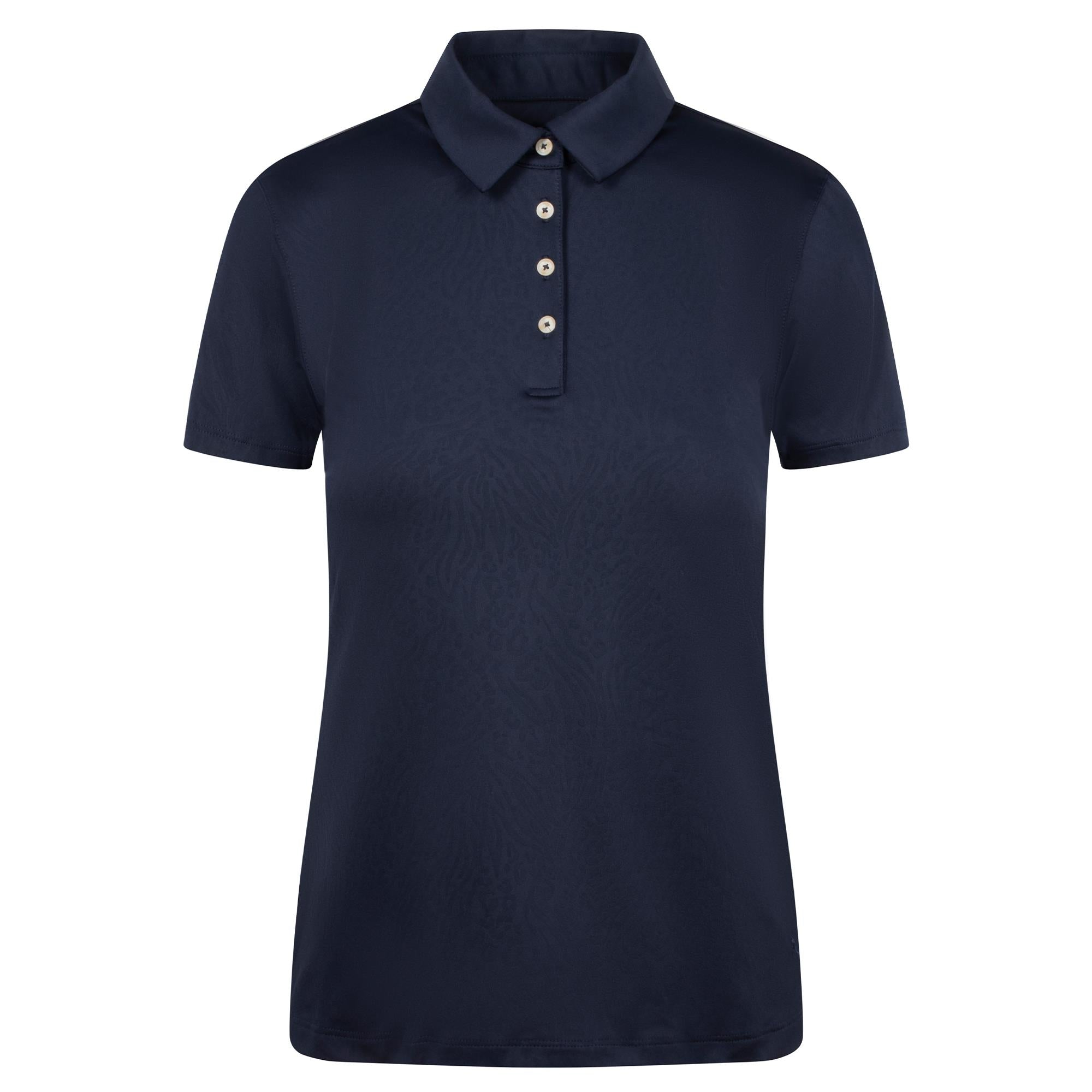 Puma Mattr Animal Deboss Ladies Golf Polo Shirt Navy