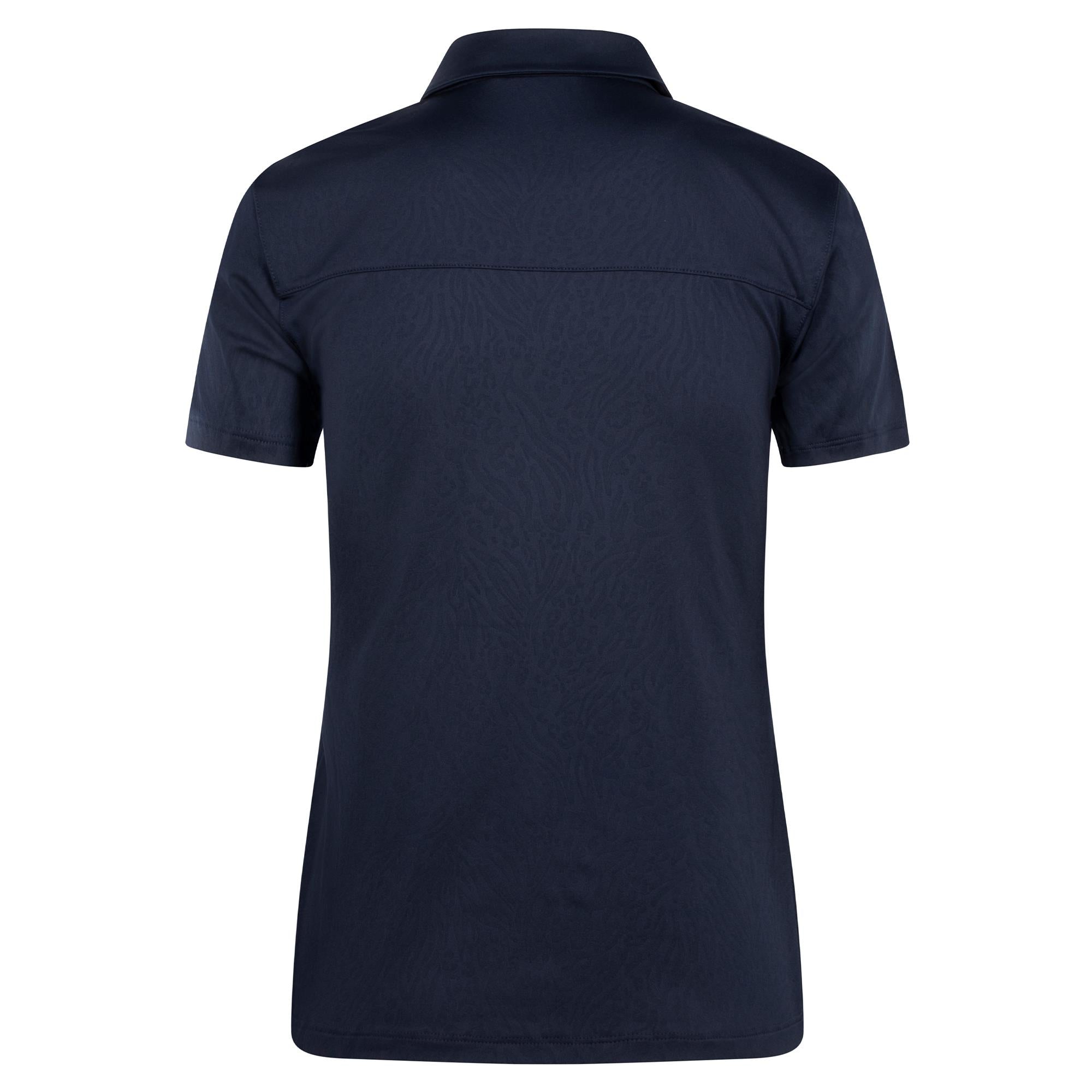 Puma Mattr Animal Deboss Ladies Golf Polo Shirt Navy