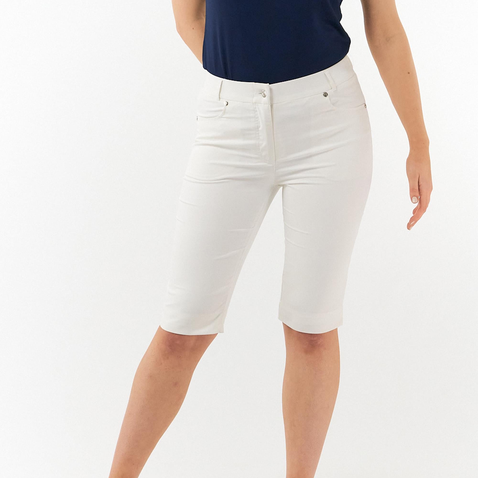 Pure Golf Trust2 Ladies Golf Bermuda Shorts White 60CM