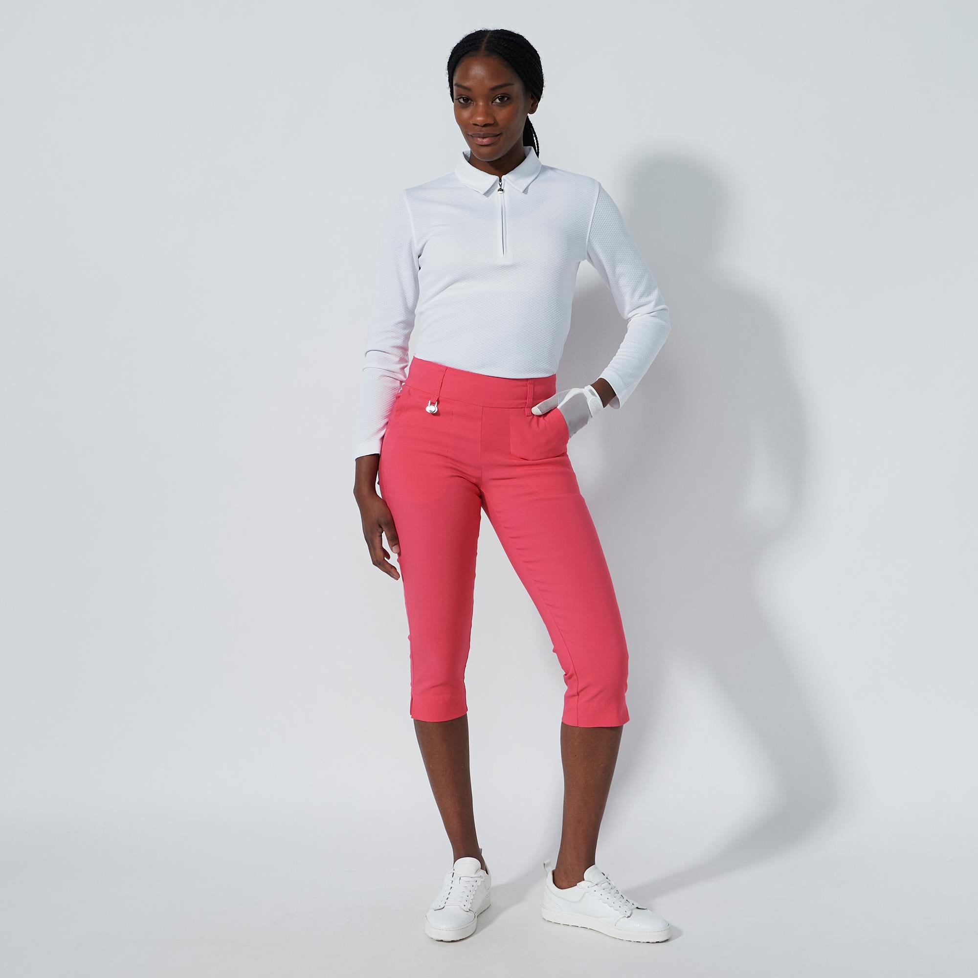 Daily Sports Magic Ladies Golf Capris Intense Coral