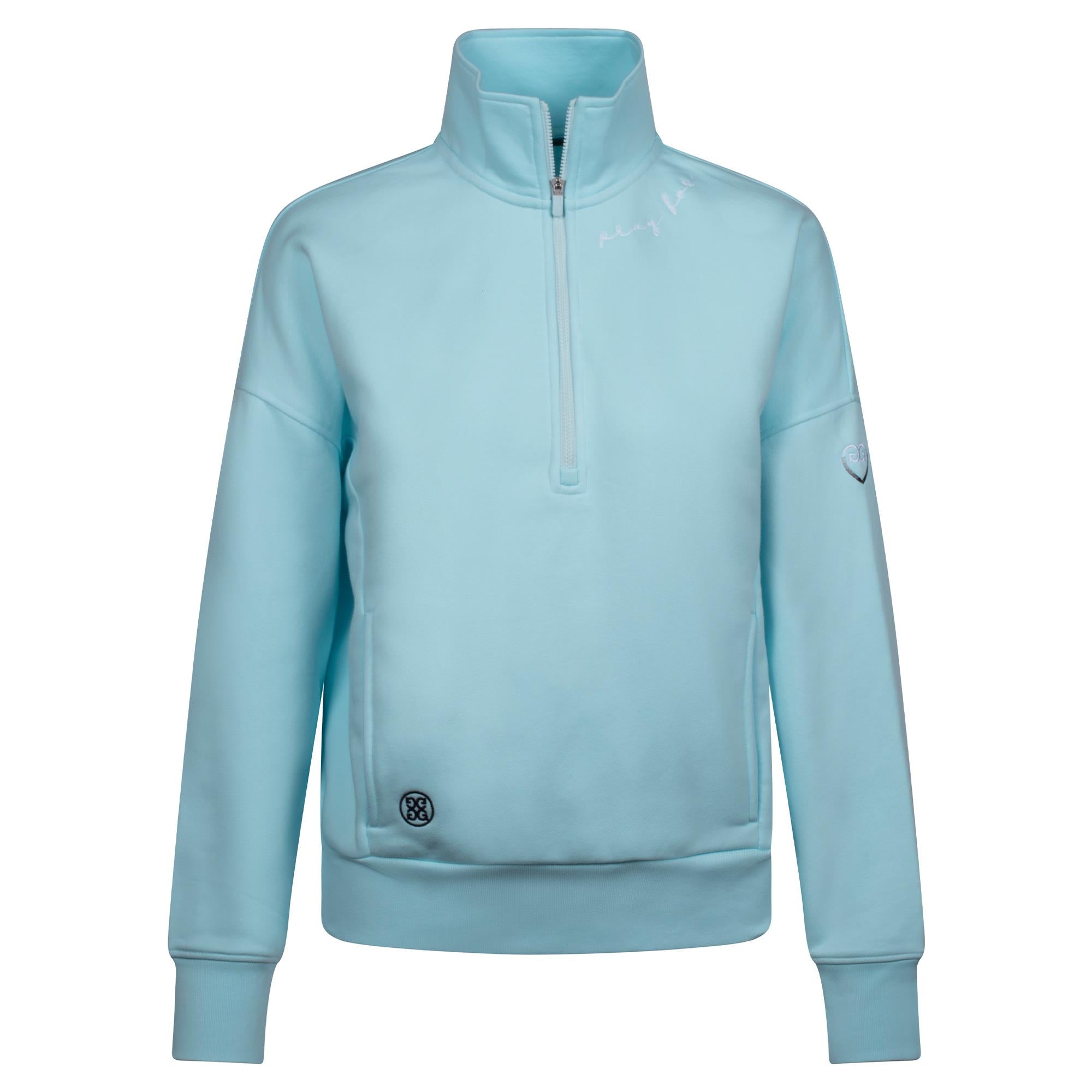 G/FORE Pray French Terry Gradient Heart Boxy Ladies Pullover Daybreak