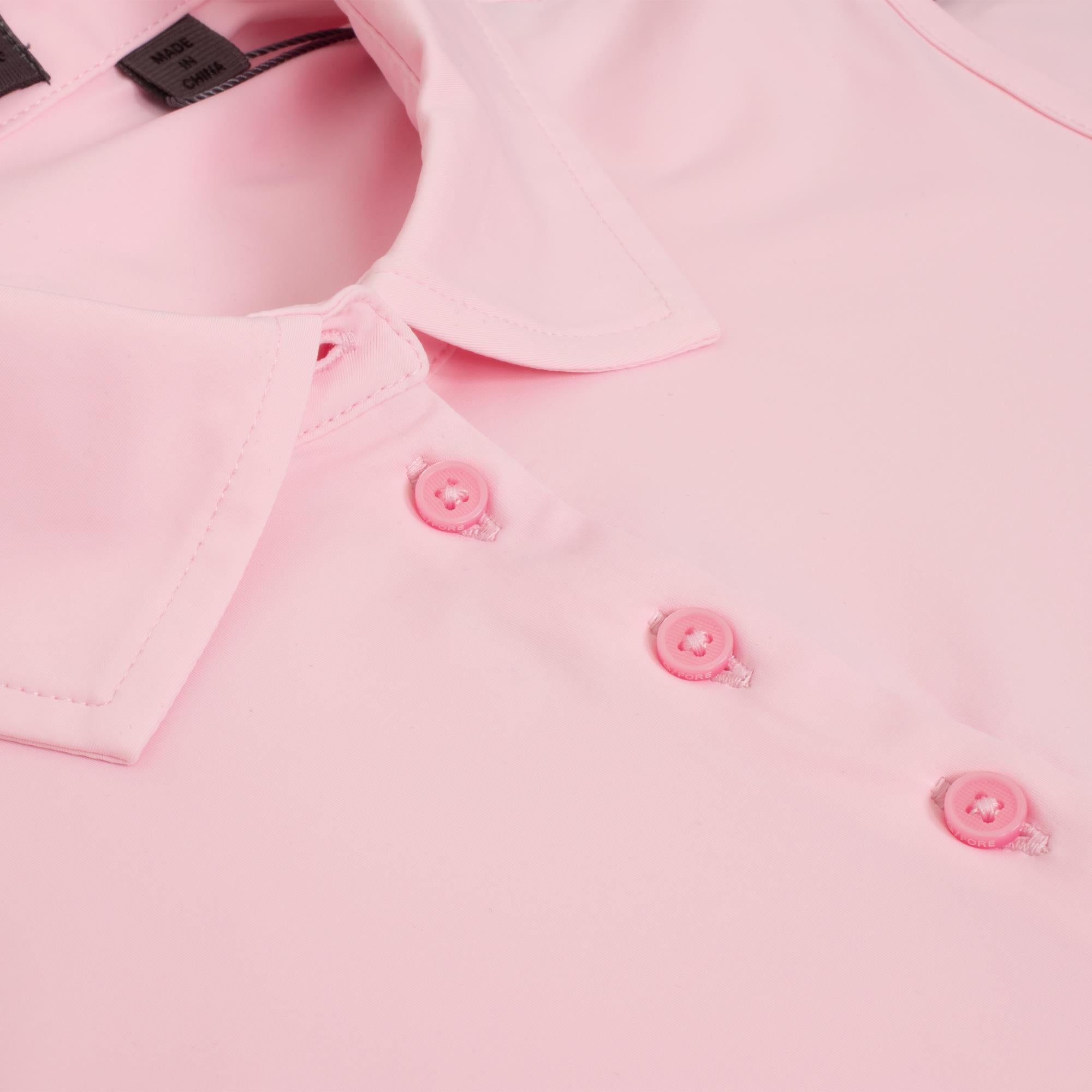 G/FORE Silky Tech Nylon Gradient Heart Ladies Sleeveless Golf Polo Shirt Blush