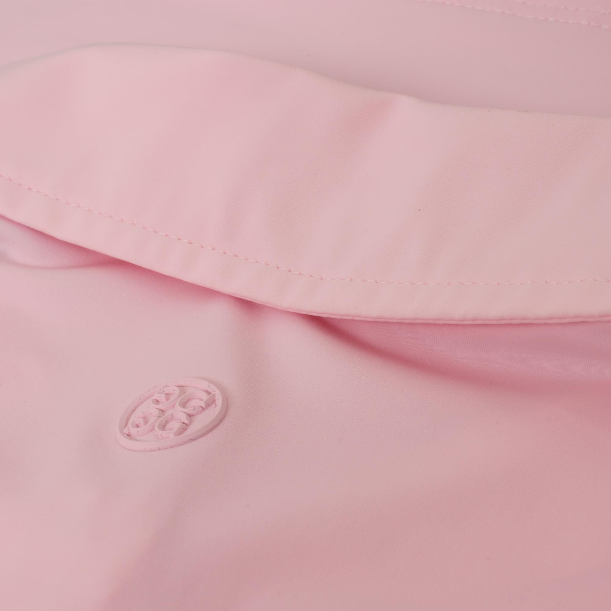 G/FORE Silky Tech Nylon Gradient Heart Ladies Sleeveless Golf Polo Shirt Blush