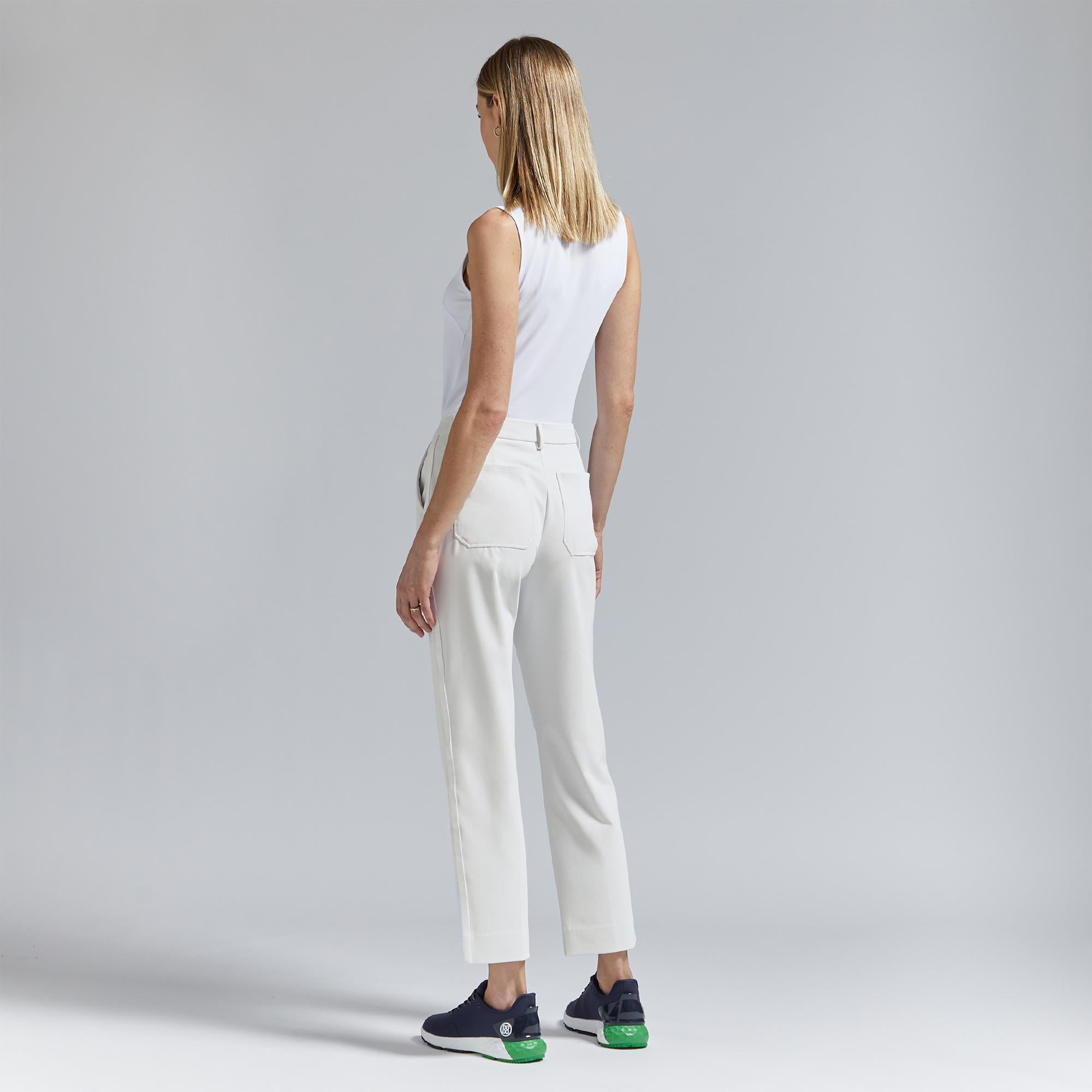 G/FORE Pleated Rib Collar Gradient Heart Ladies Sleeveless Golf Polo Snow