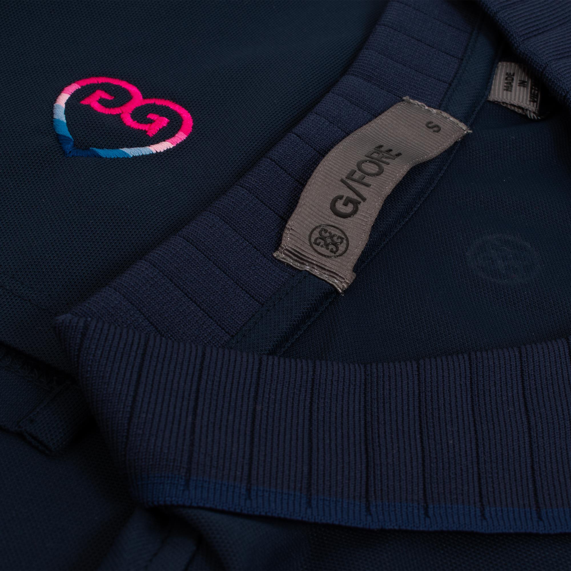 G/FORE Pleated Rib Collar Gradient Heart Ladies Sleeveless Golf Polo Twilight