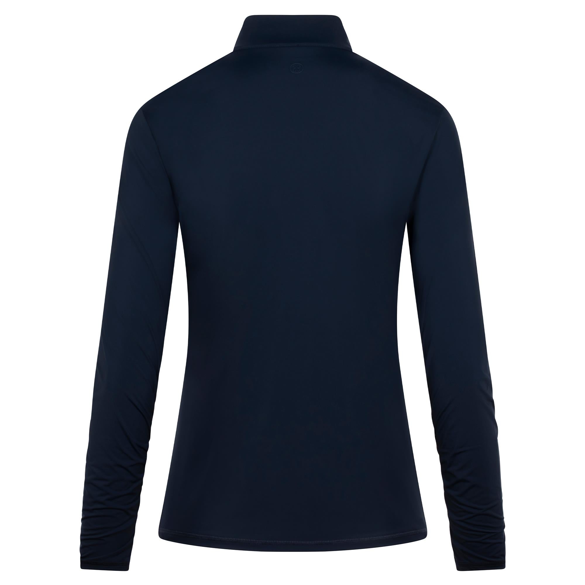 G/FORE Silky Tech Nylon Ruched Gradient Heart Ladies Golf Mid Layer Twilight