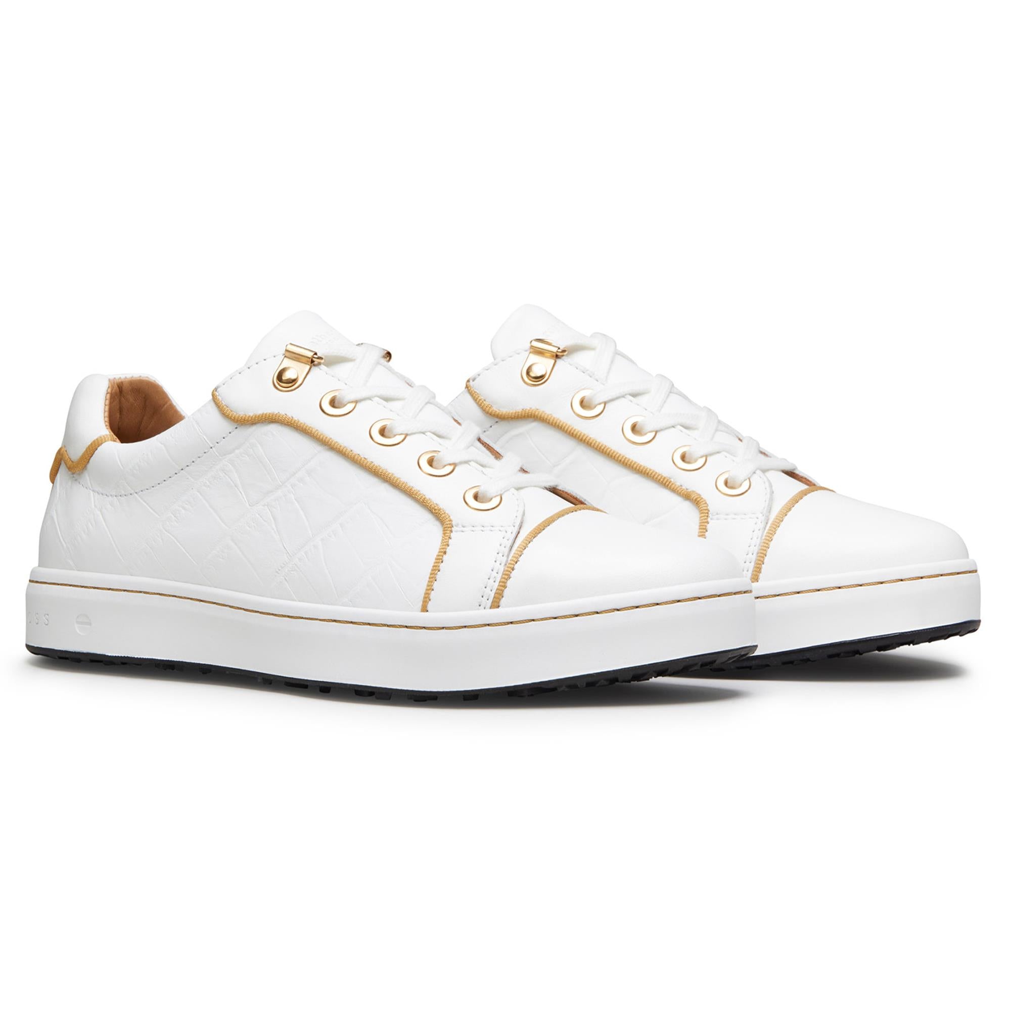 Royal Albartross Buckingham Ladies Spikeless Golf Shoes White/Gold