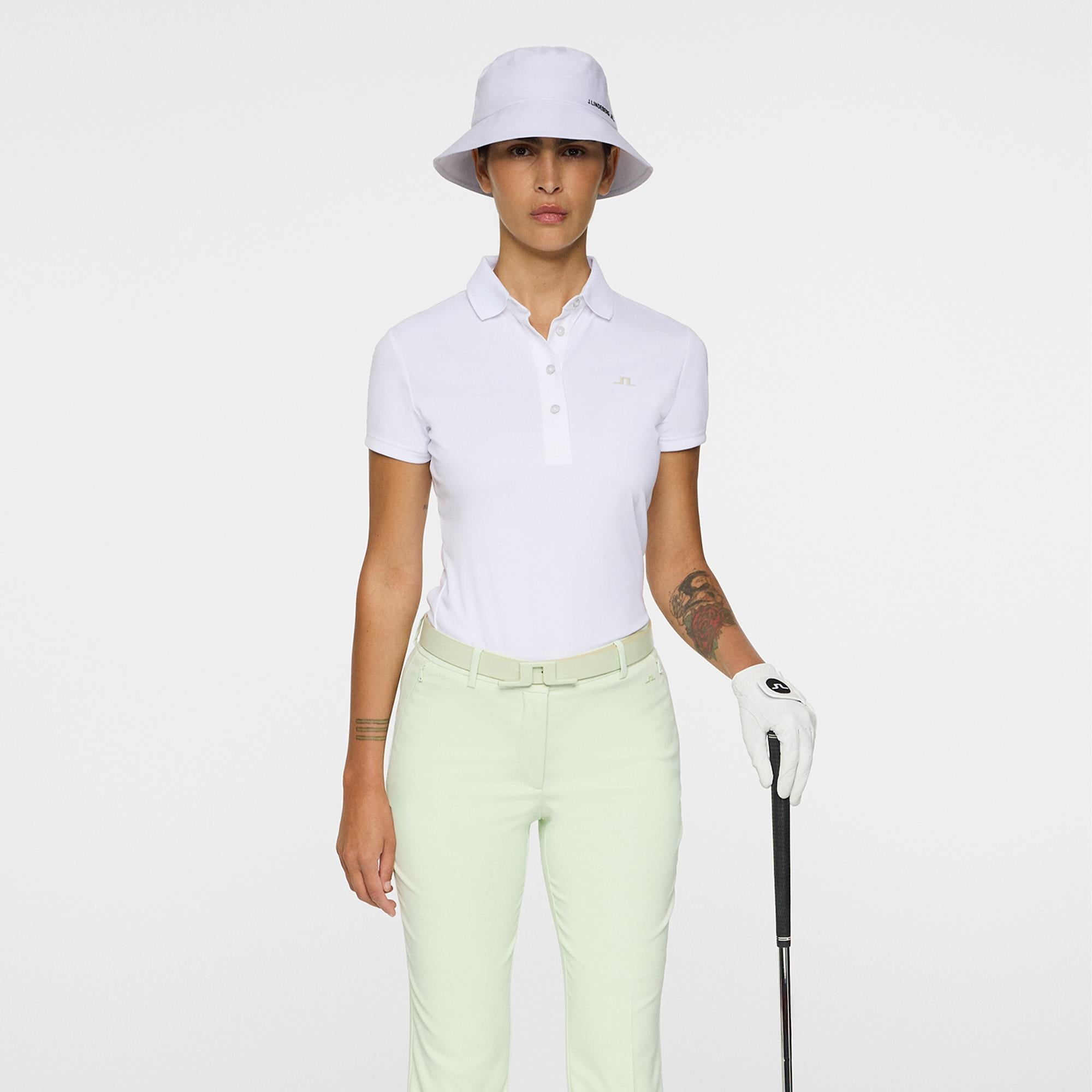 J Lindeberg Cassie Ladies Golf Polo Shirt White