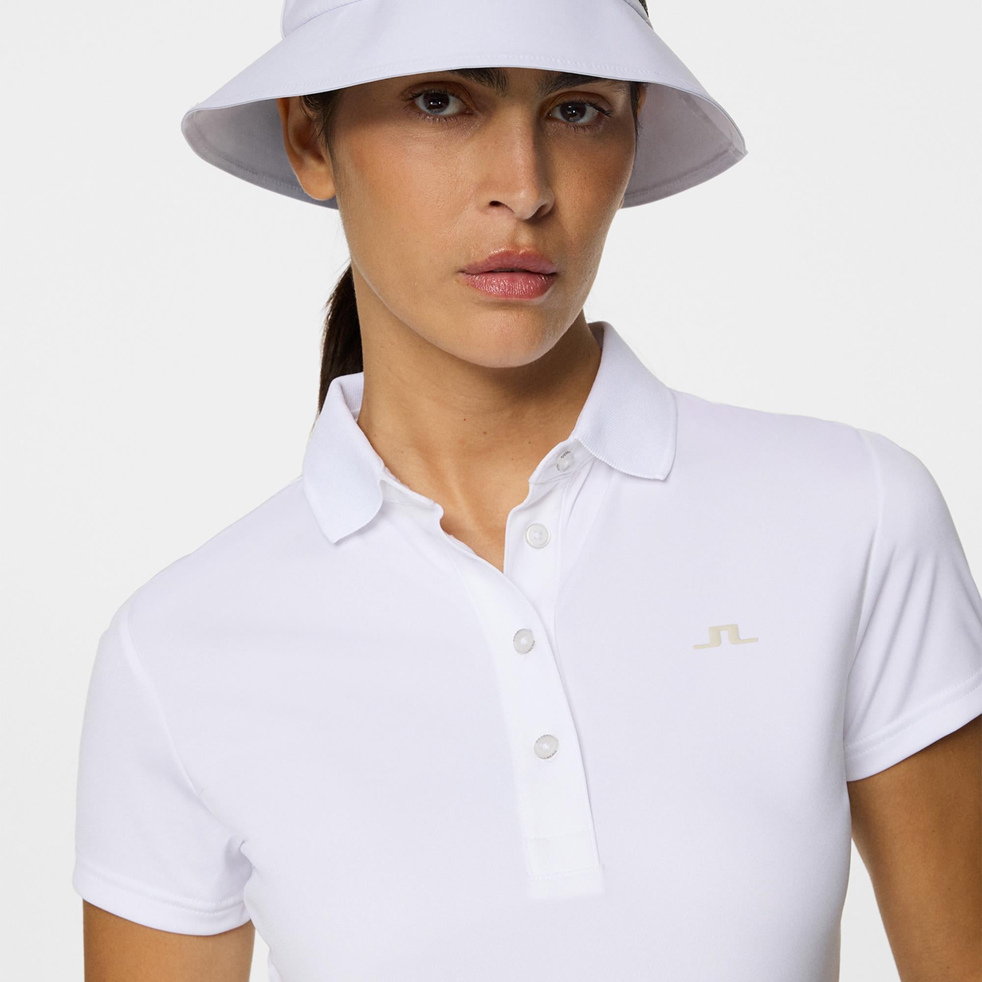 J Lindeberg Cassie Ladies Golf Polo Shirt White
