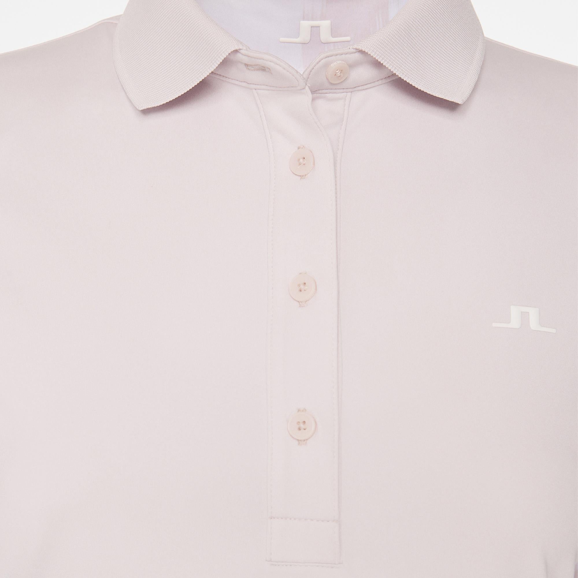 J Lindeberg Cassie Ladies Golf Polo Shirt Grey Lilac