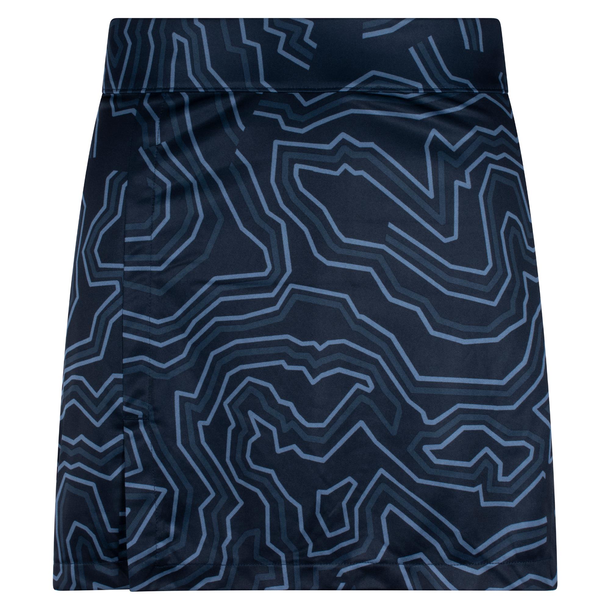 J Lindeberg Amelie Print Mid Ladies Golf Skirt Topo Navy L