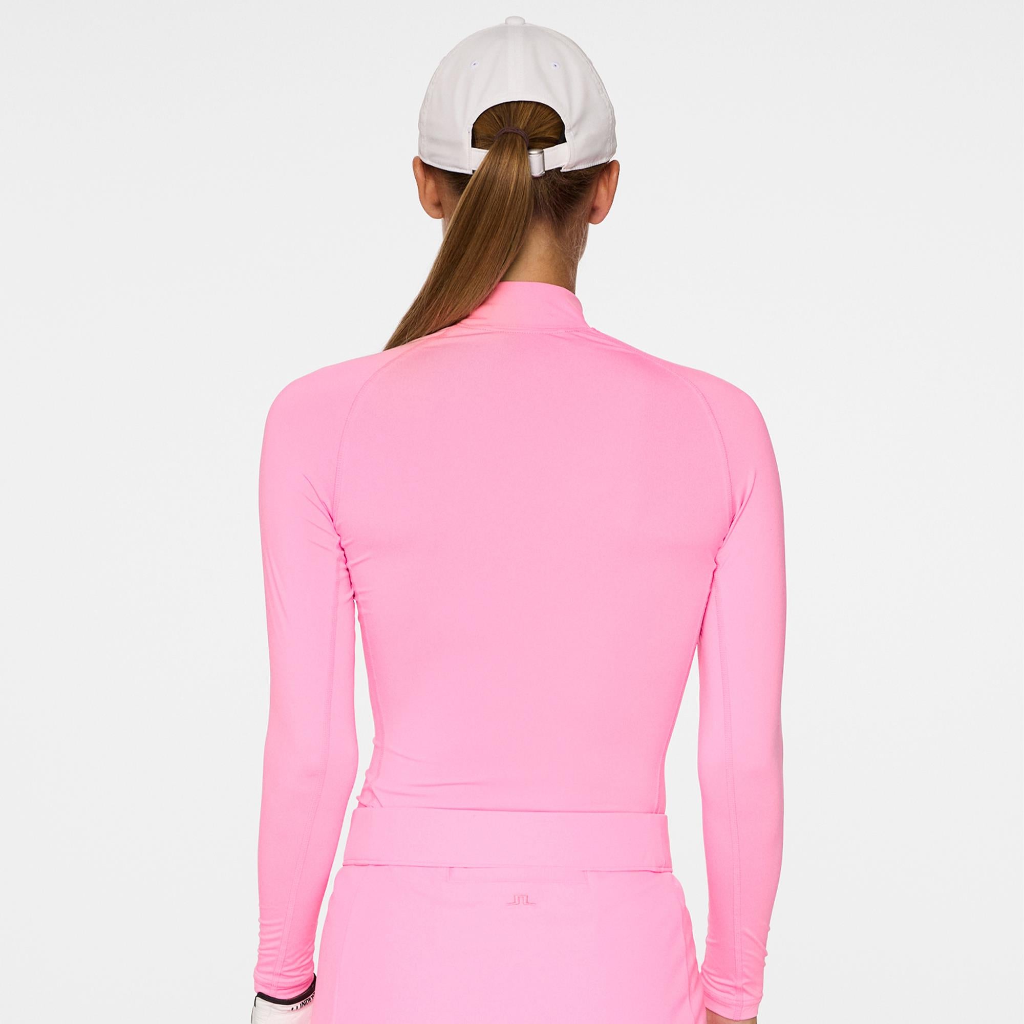 J Lindeberg Ella Ladies Golf Compression Top Eosine Pink