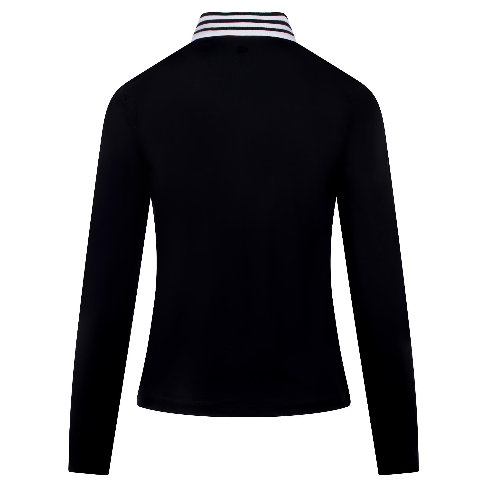 G/FORE Silky Tech Nylon Gradient Heart Quarter Zip Ladies Golf Polo Shirt Onyx